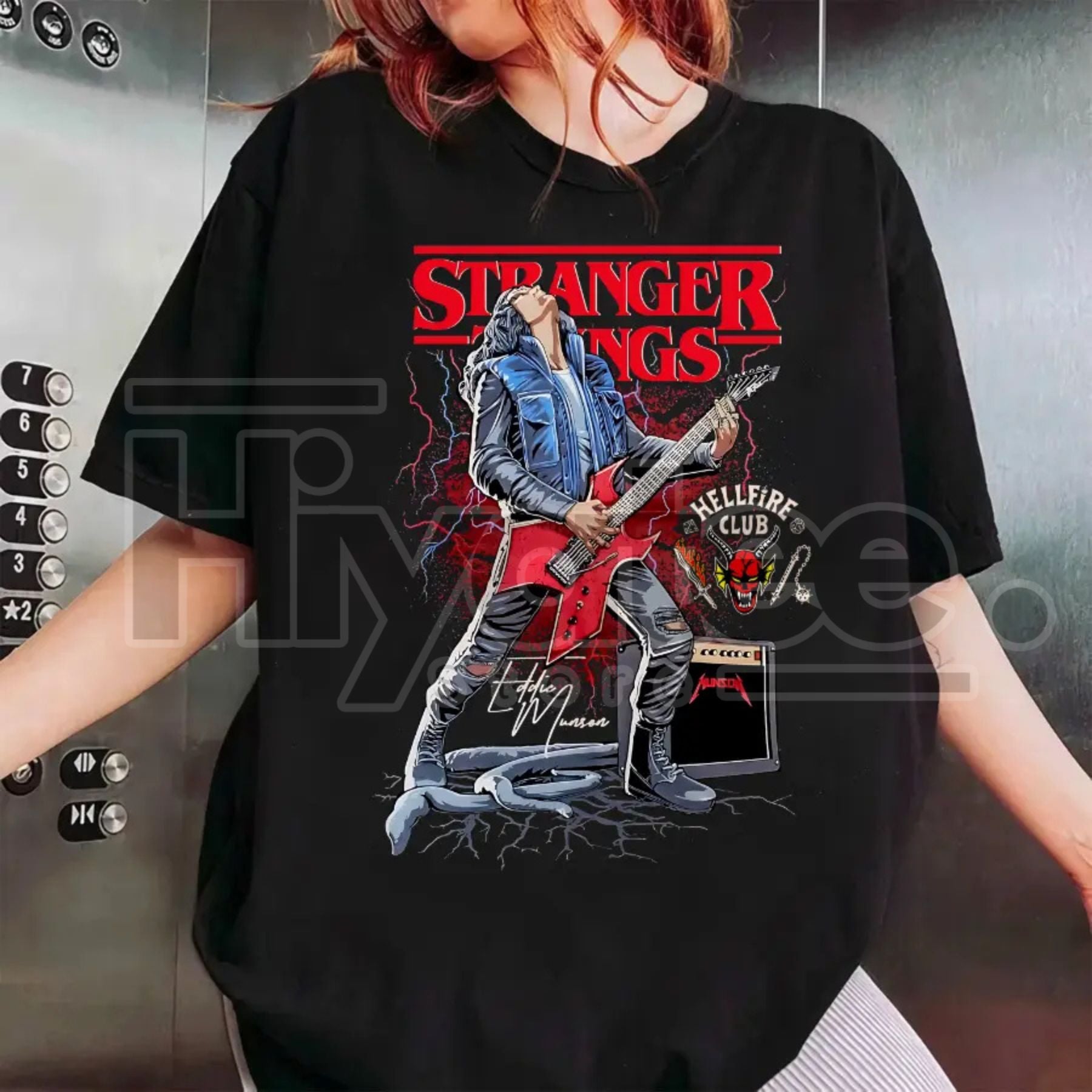 Eddiie Munson Edition Shirt – Premium Black Cotton Tee, Strangerr Thinss TV Series Graphic T-Shirt