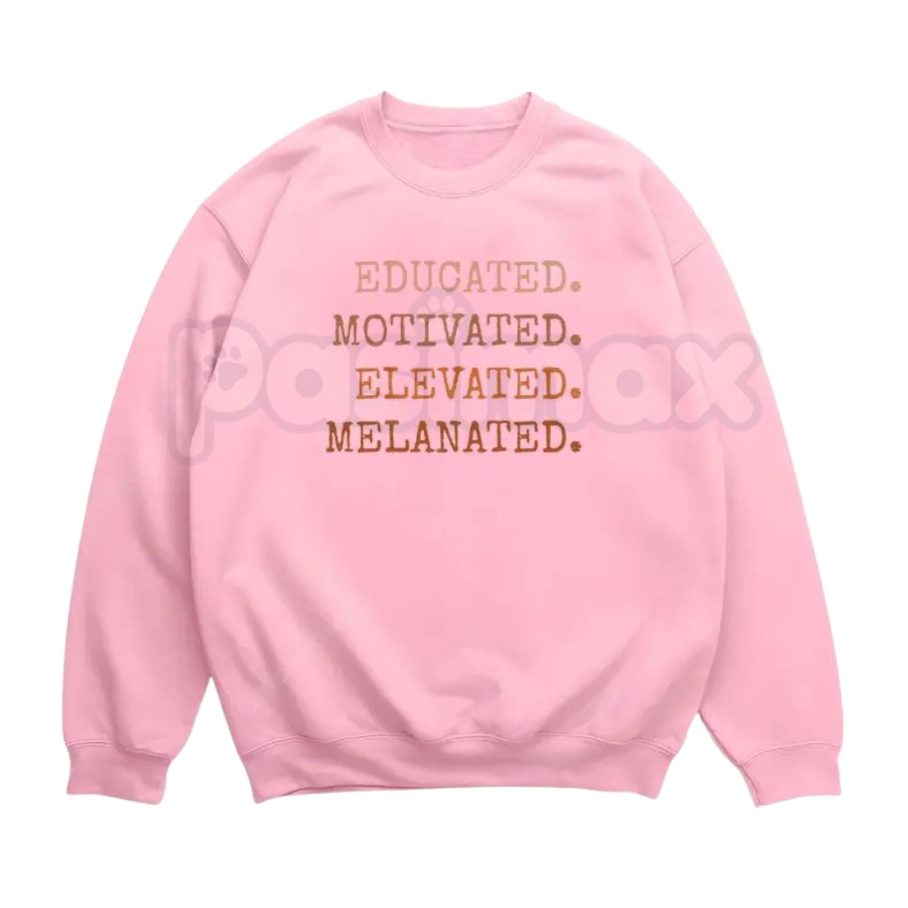 Educated Motivated Elevated Melanated Sweatshirt | Retro University Black Excellence Crewneck | Vintage HBCU Pride Jumper | Melanated Scholars Graphic Pullover | Academic Empowerment Top | Black History Month 2026 Shirt