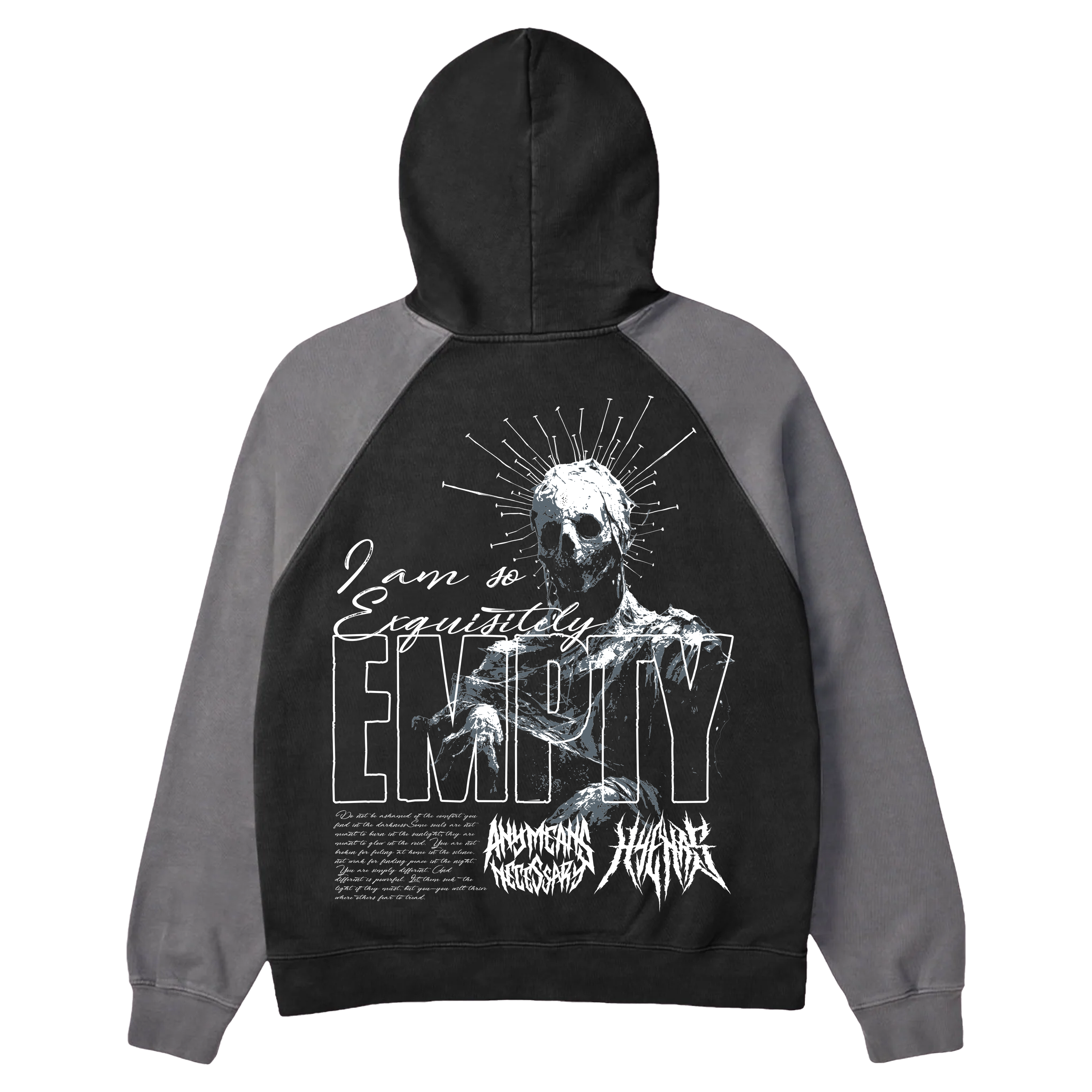 Empty Pullover Hoodie Black/Cement