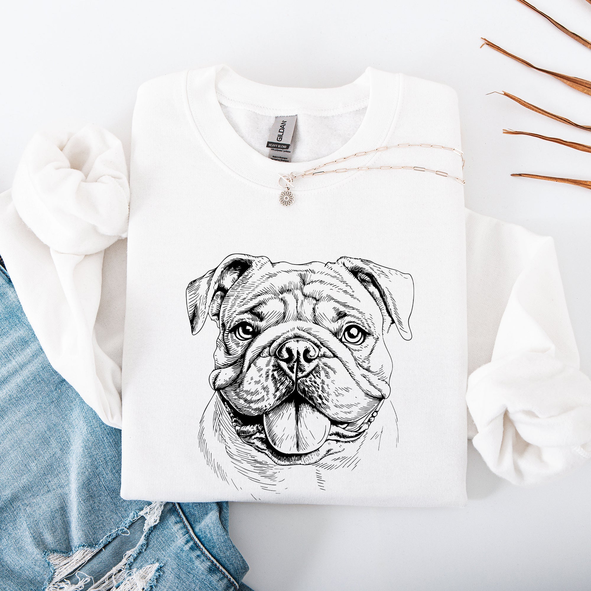 English Bulldog Lover Everyday Pet Owner Quote Edition Premium Graphic Cozy Fleece Sweatshirt