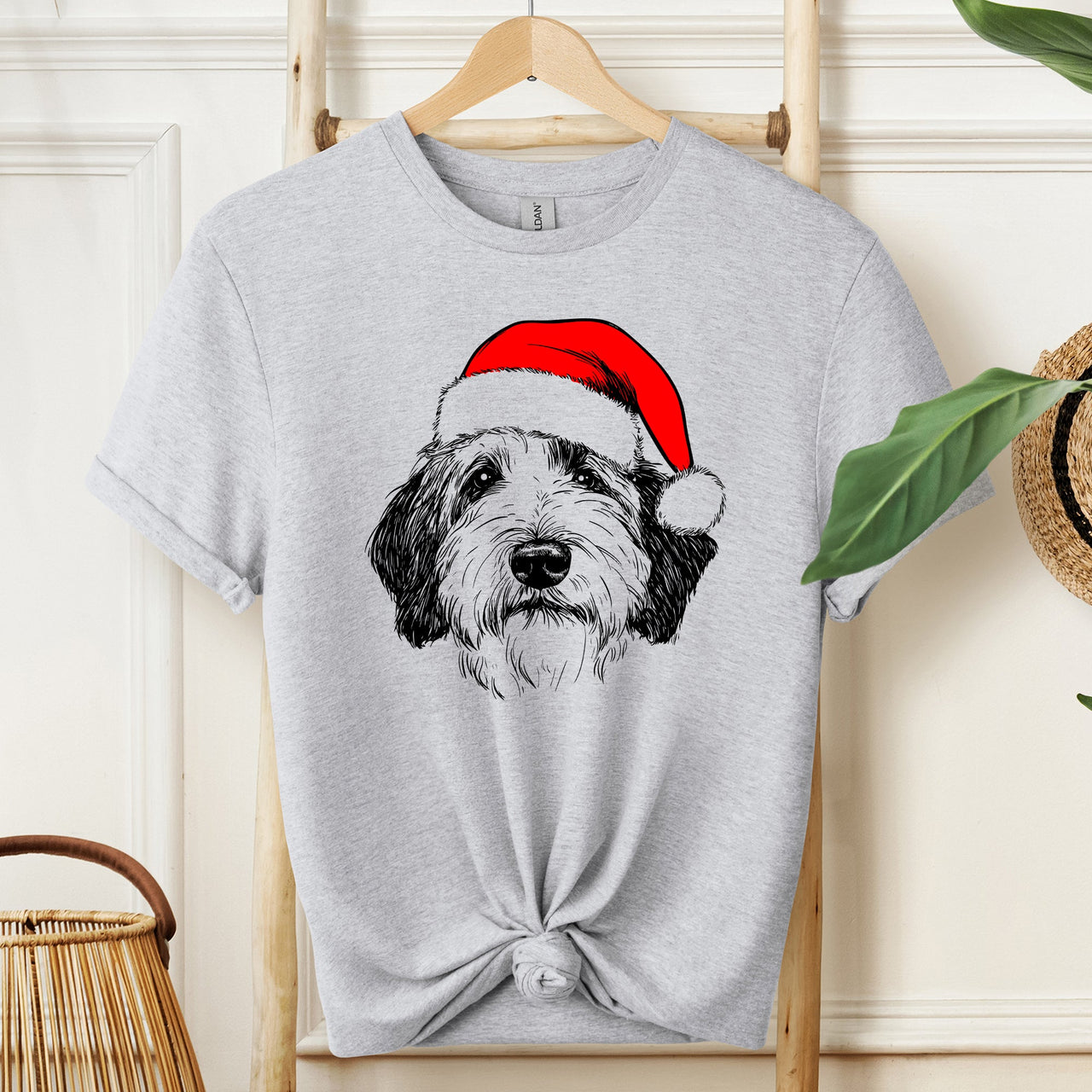 English Sheepdog Santa Christmas Dog Lover Pet For All Dog Lovers Comfort Colors Tee