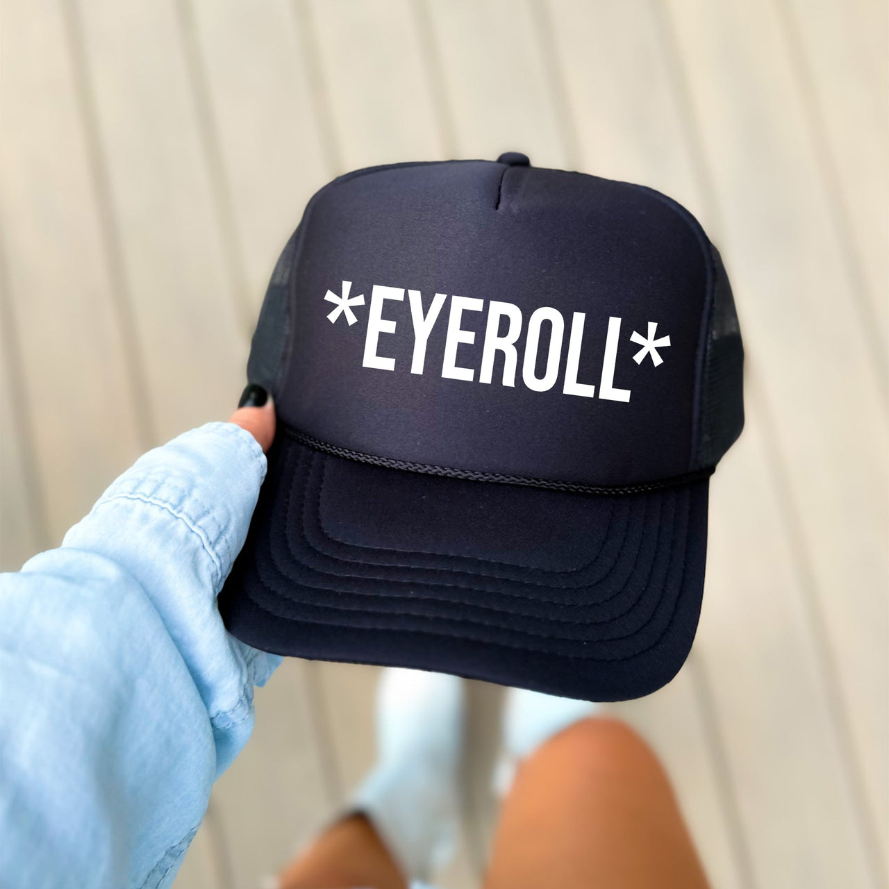 Eyeroll, Sassy, Funny Bold Attitude Statement Classic Urban Streetwear Inspired Vintage Vibe Trucker Hat
