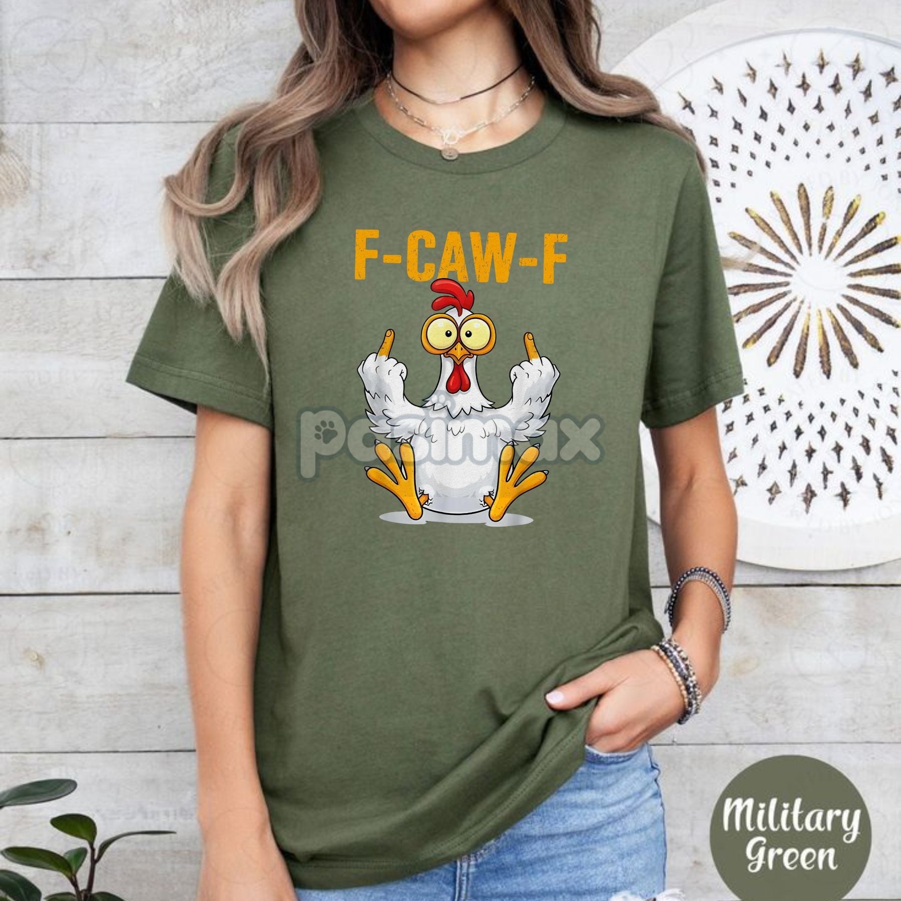 FCAWF Chicken T-Shirt - Funny Farm Humor Tee, Sarcastic Graphic Shirt
