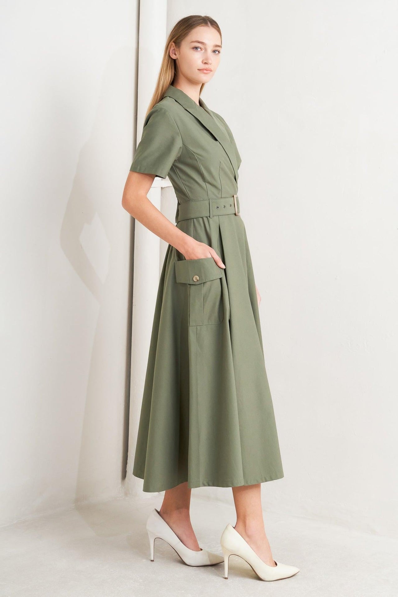 LOST IN THE STARS WOVEN MIDI DRESS