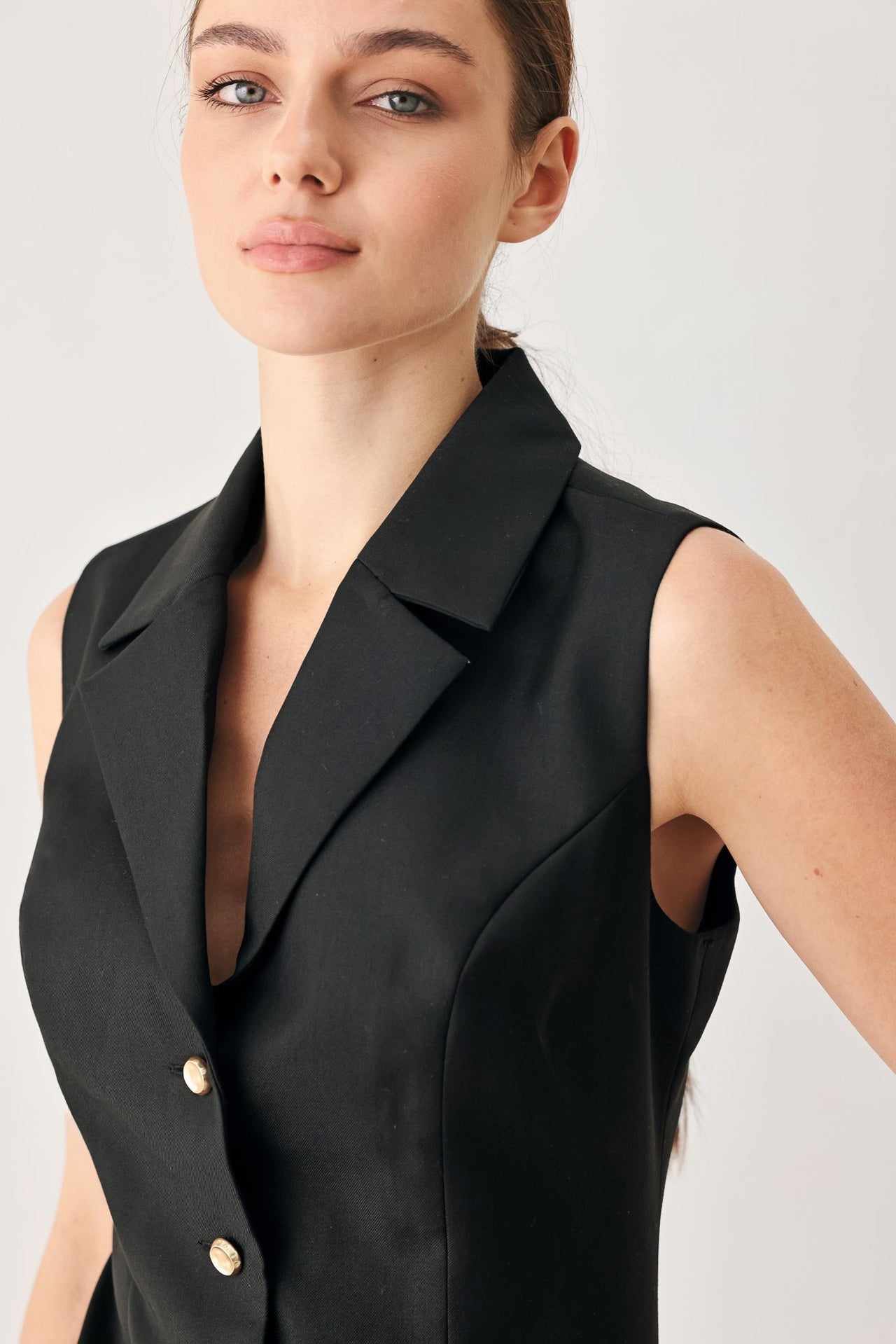 MODERN OFFICE WOVEN MINI DRESS