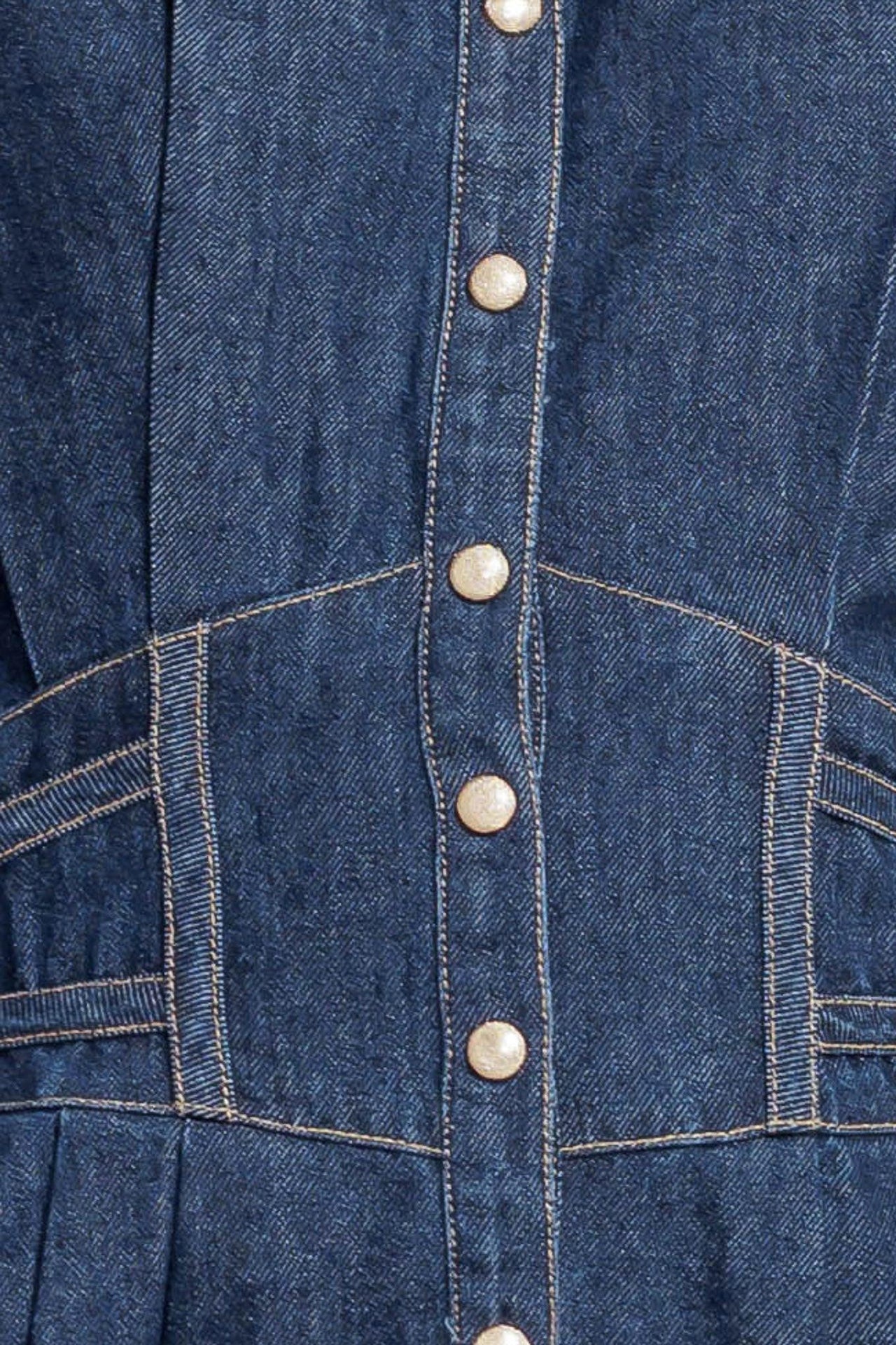 VINTAGE BLUES DENIM MIDI DRESS