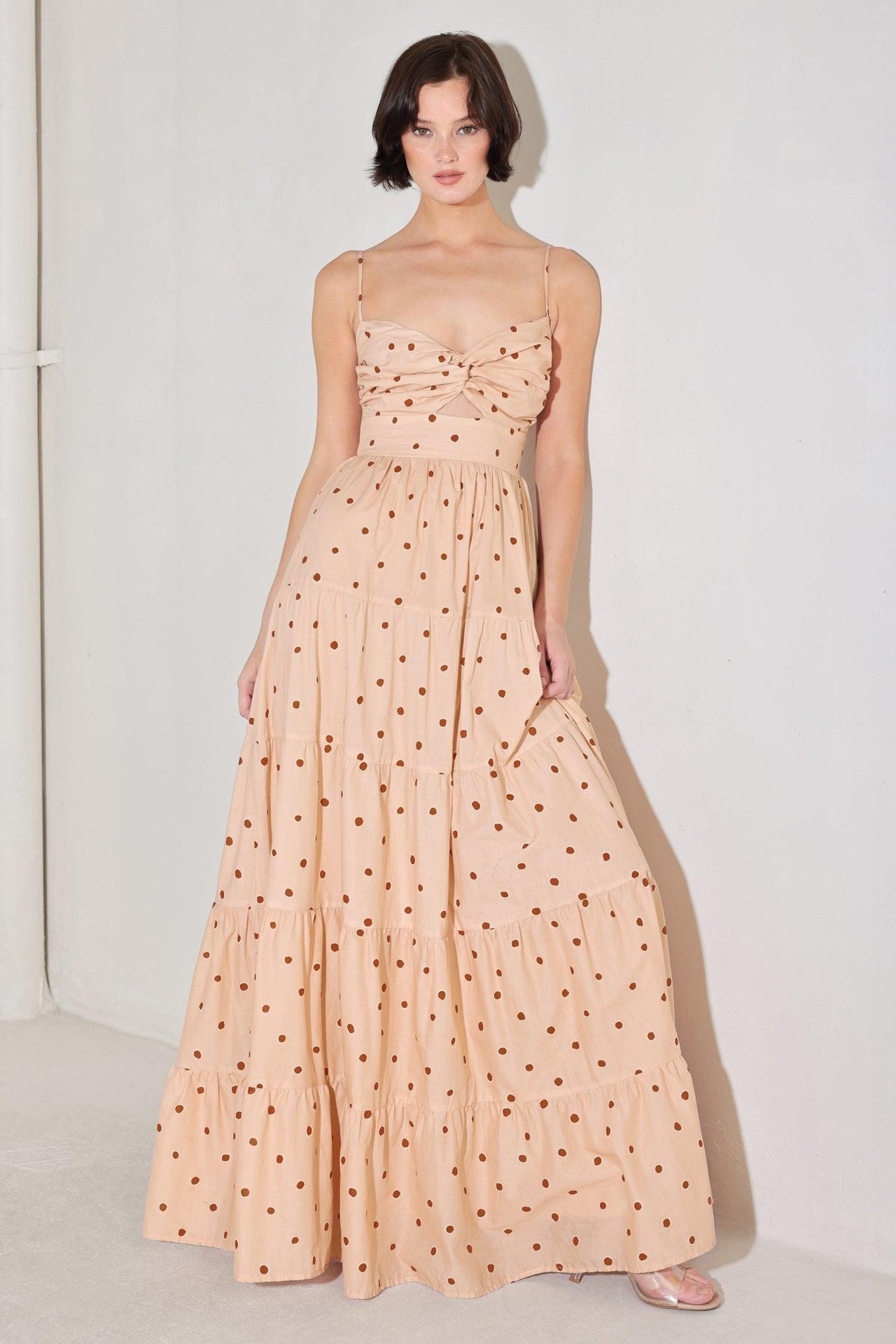DOTTED DREAM WOVEN MAXI DRESS