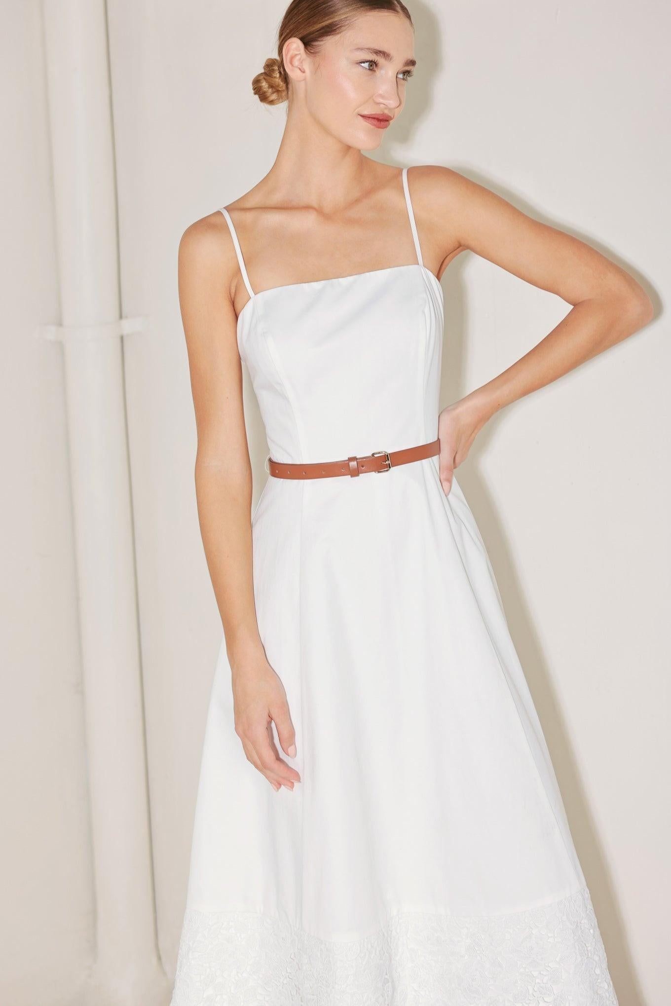 DELICATE ICON WOVEN MIDI DRESS