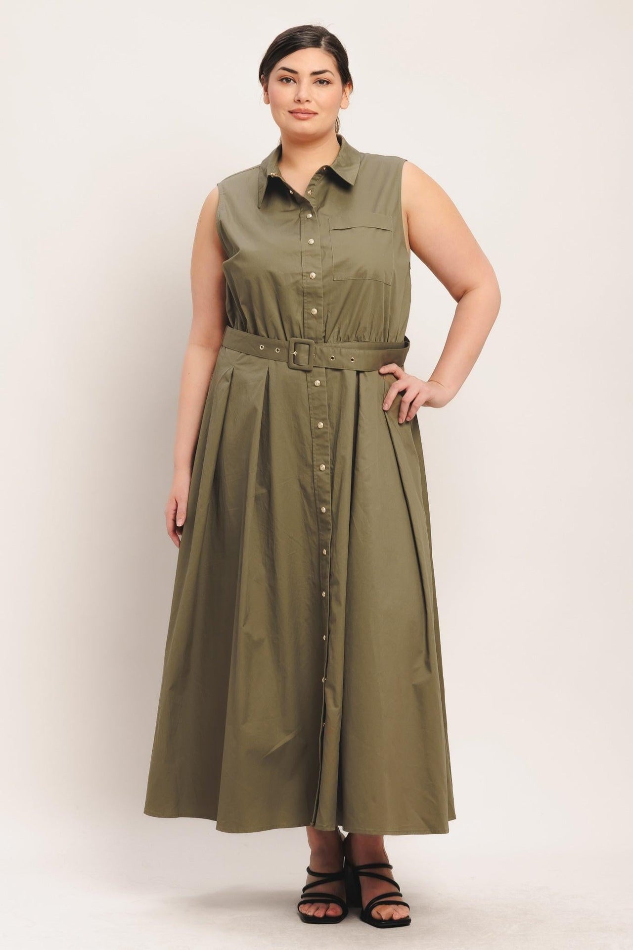 SIMPLY UNSTOPPABLE WOVEN MIDI DRESS