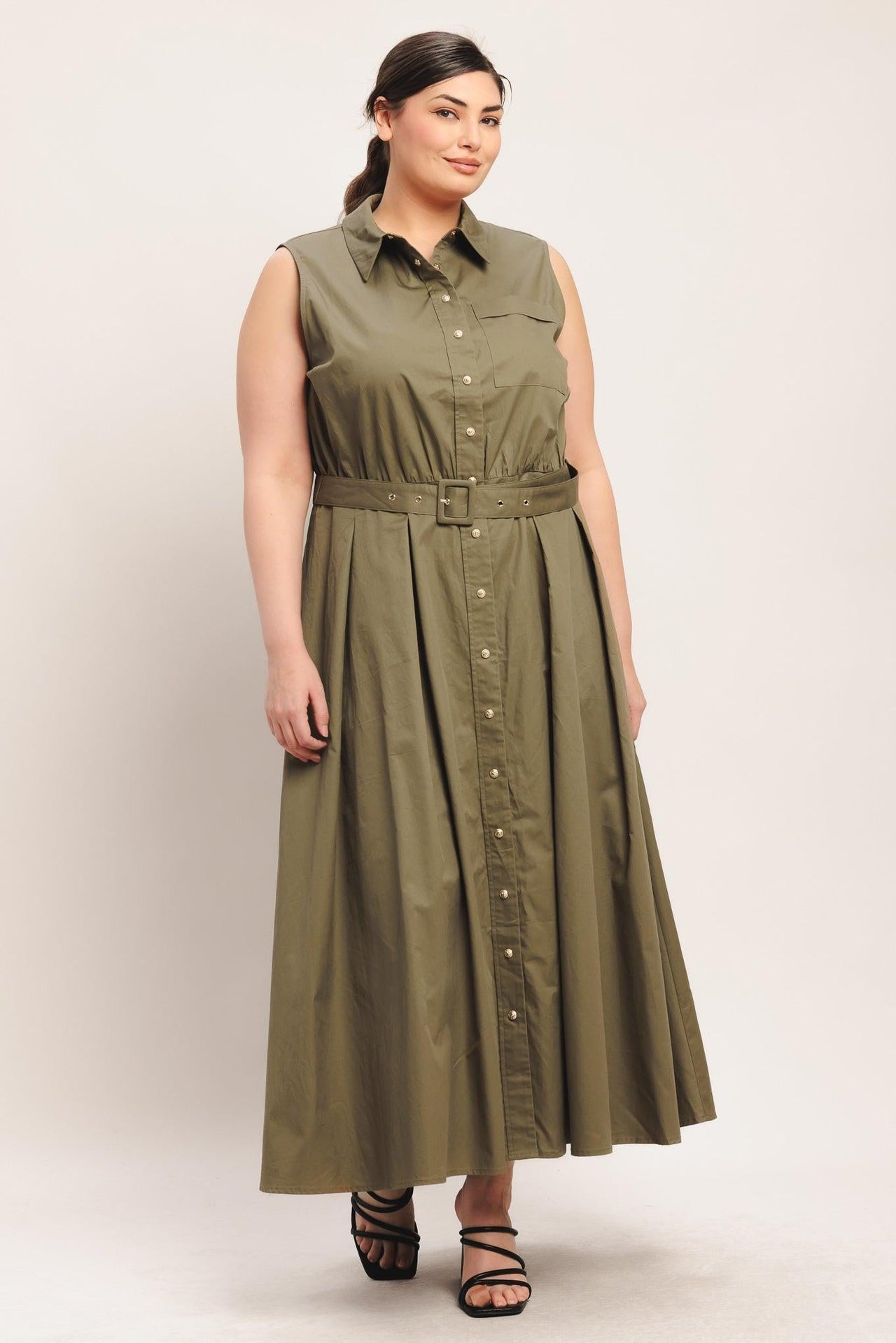 SIMPLY UNSTOPPABLE WOVEN MIDI DRESS