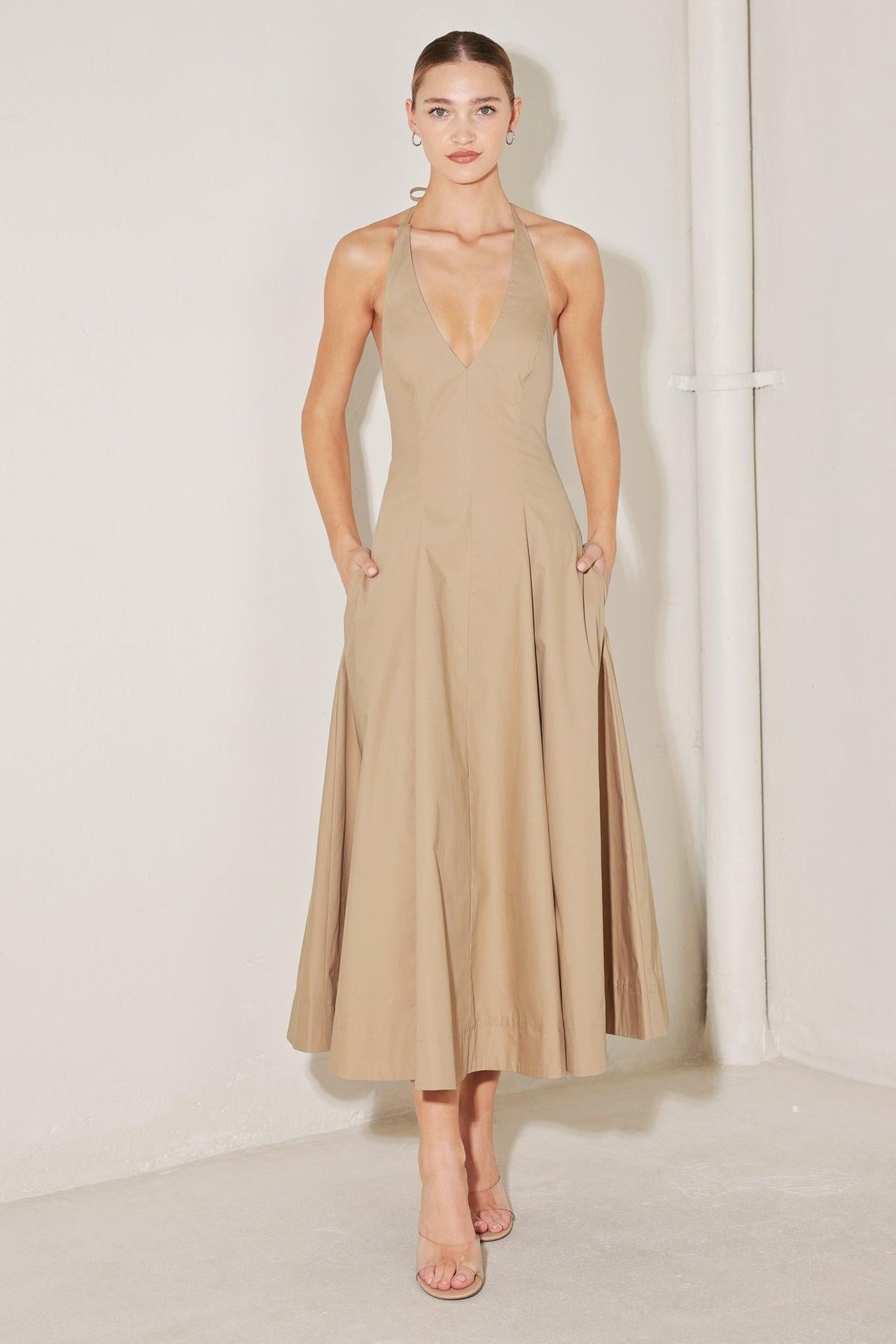 RESORT MAIN CHARACTER WOVEN MIDI DRESS
