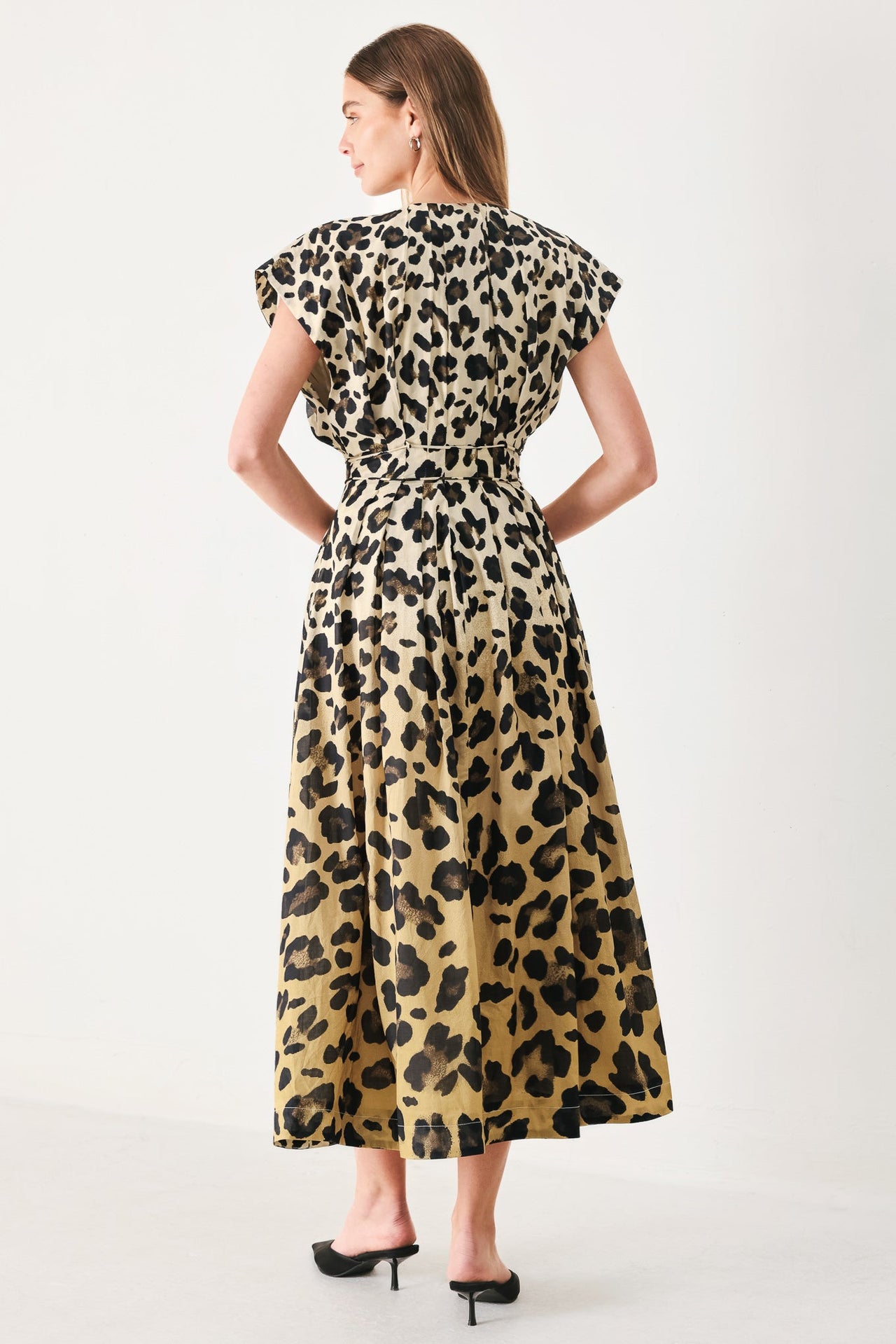 WILD MUSE WOVEN MIDI DRESS