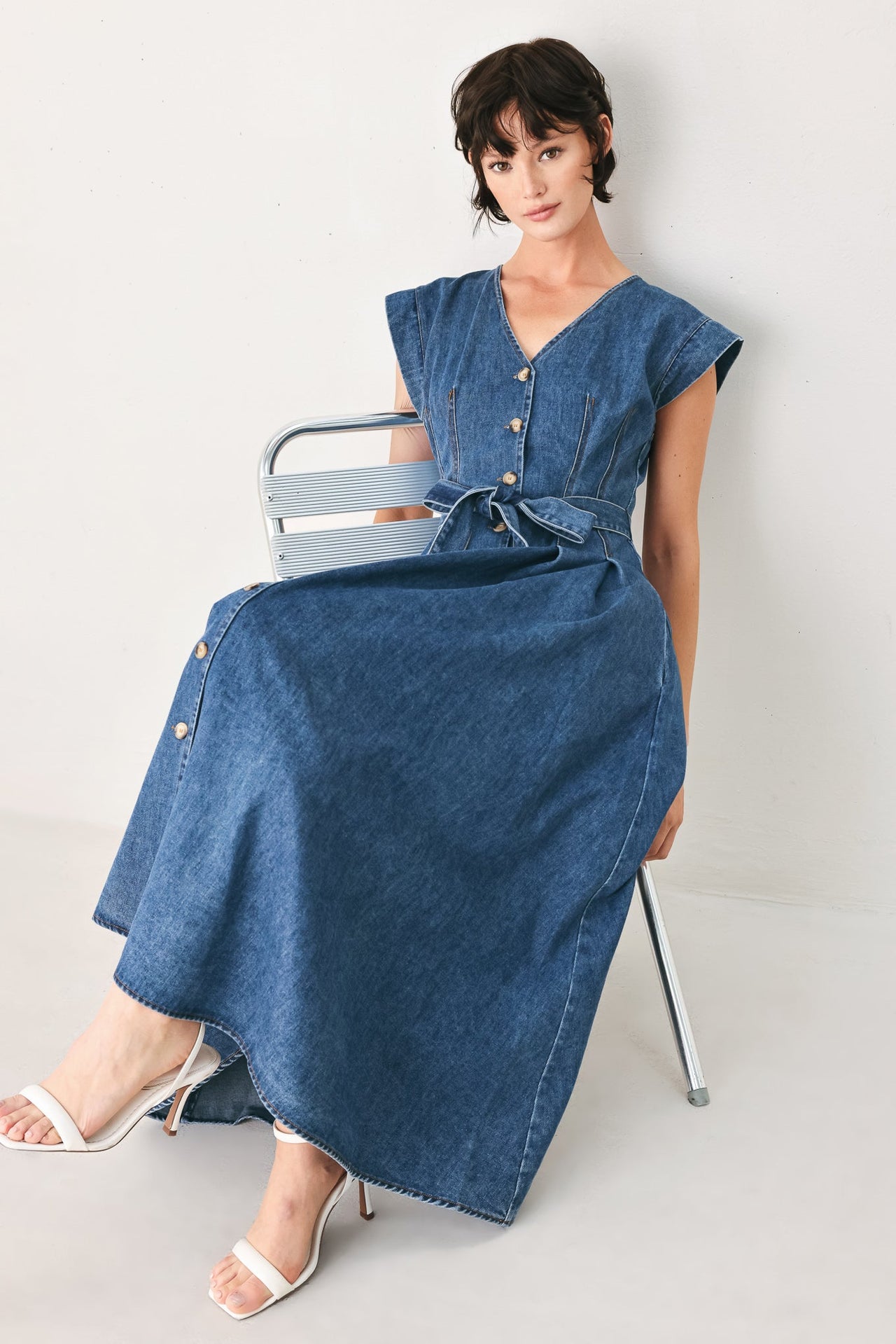 DAYDREAM DENIM MIDI DRESS