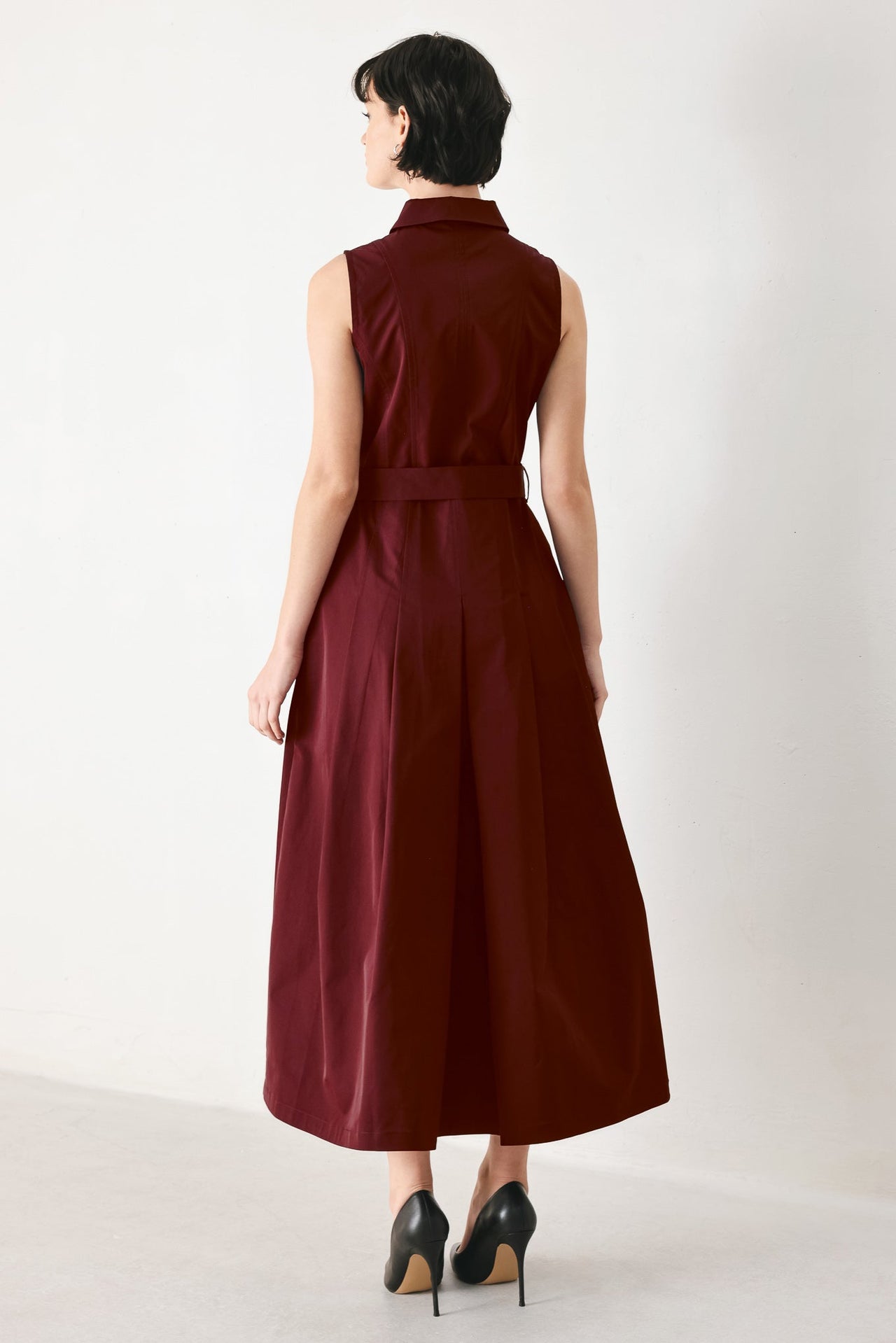 TIMELESS MOOD WOVEN MIDI DRESS