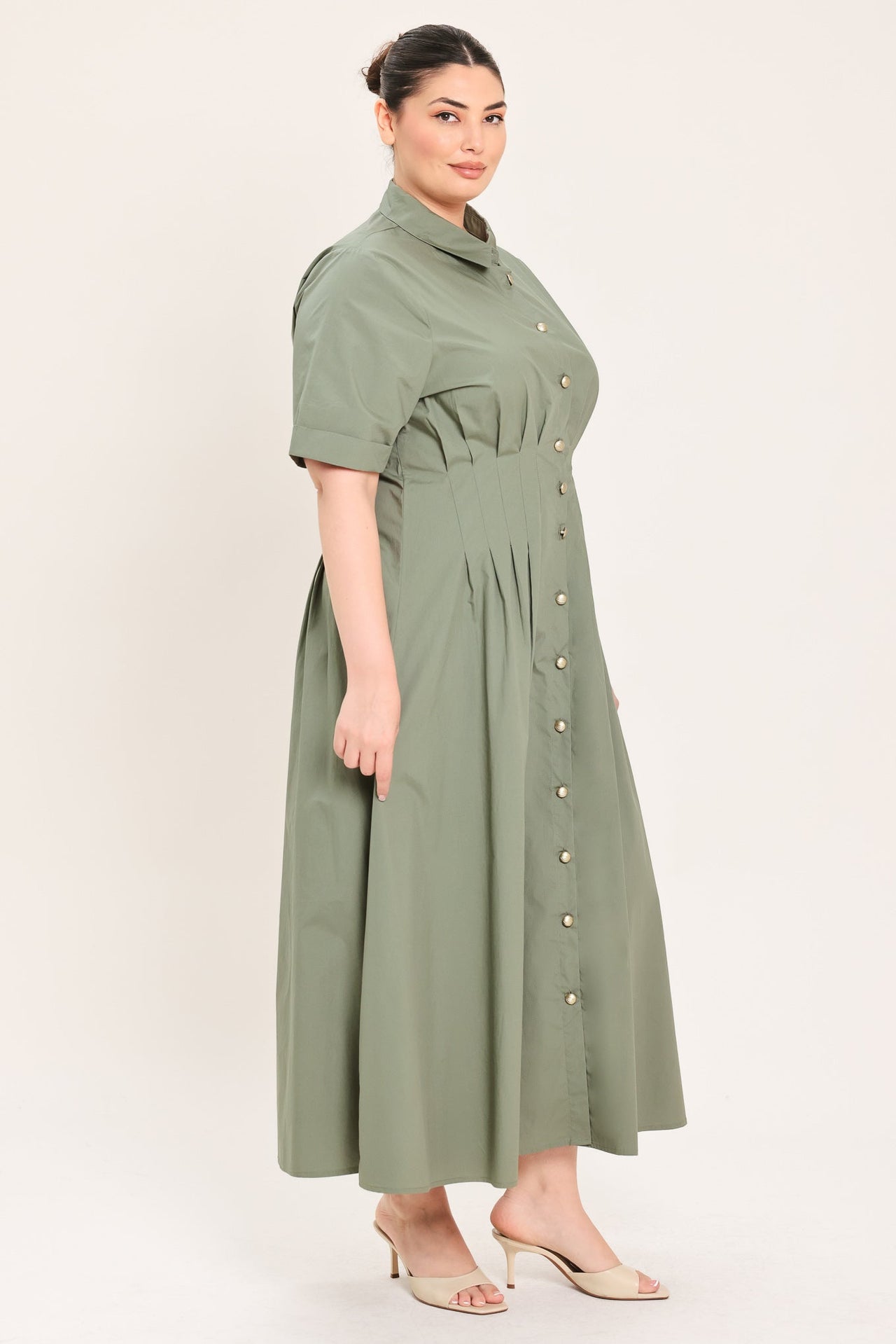 COUNTRYSIDE CHARM WOVEN MIDI DRESS