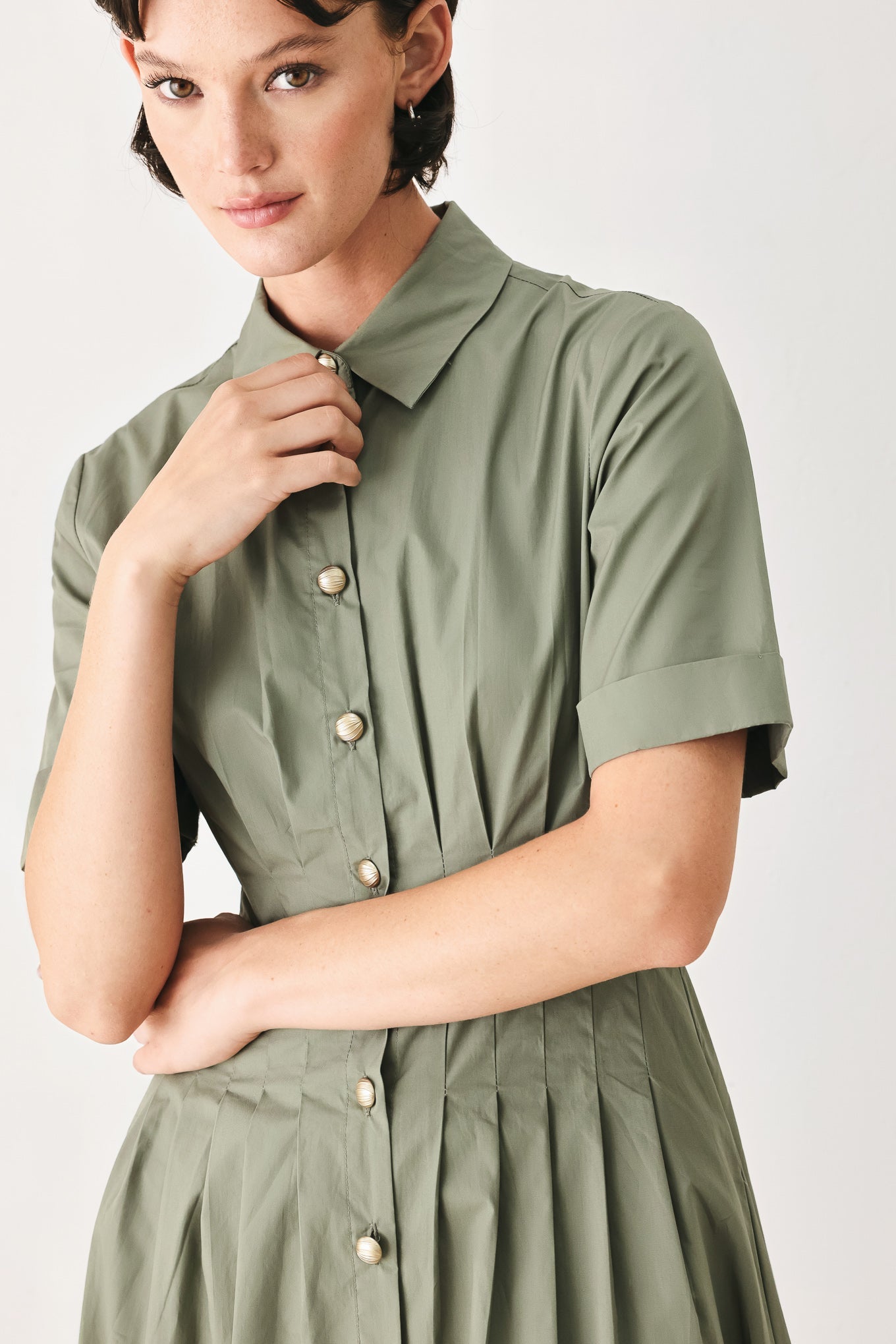 COUNTRYSIDE CHARM WOVEN MIDI DRESS