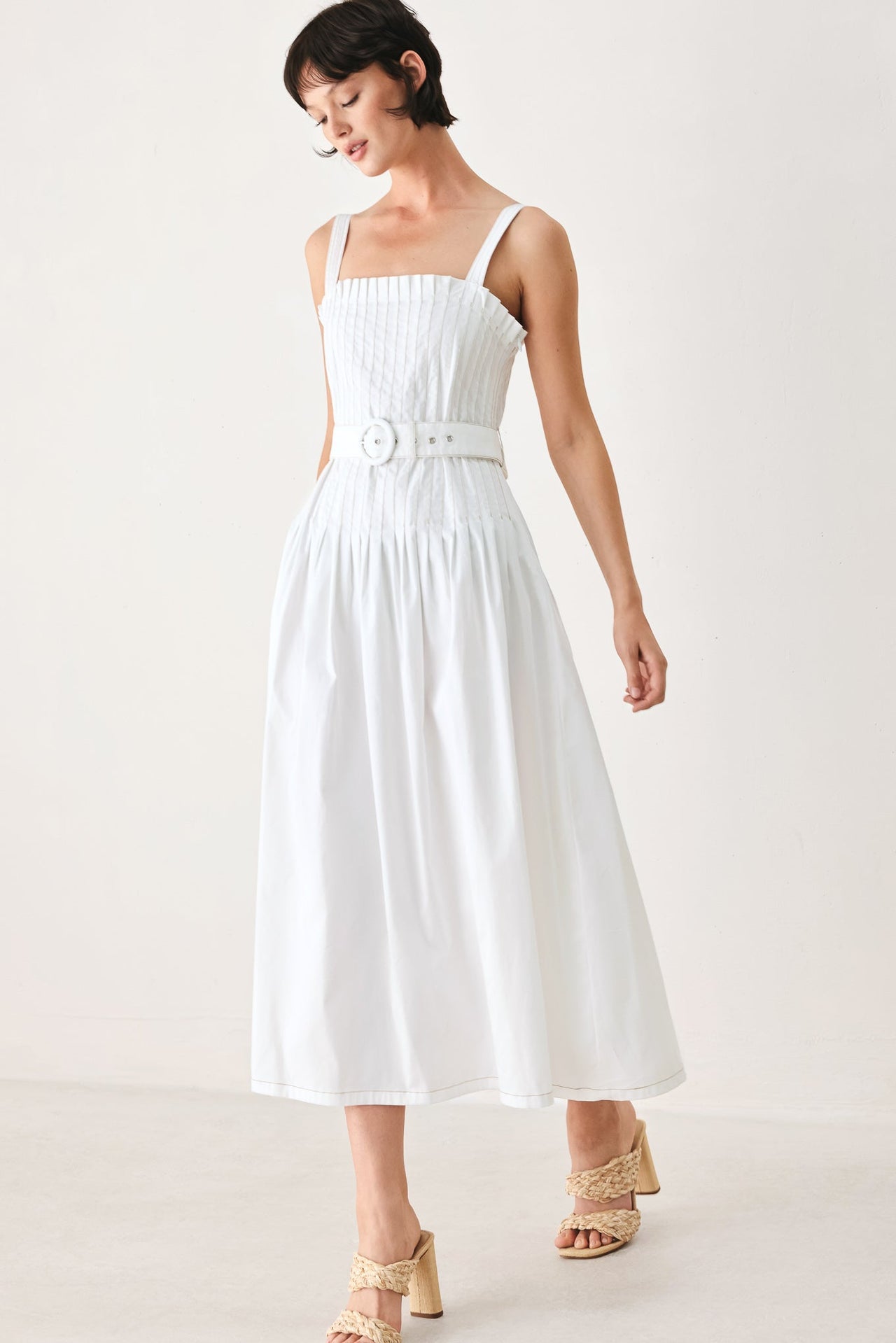 THE WEEKEND IN NANTUCKET WOVEN MIDI DRESS