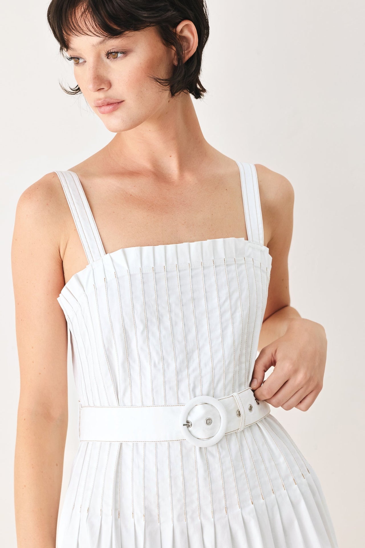 THE WEEKEND IN NANTUCKET WOVEN MIDI DRESS