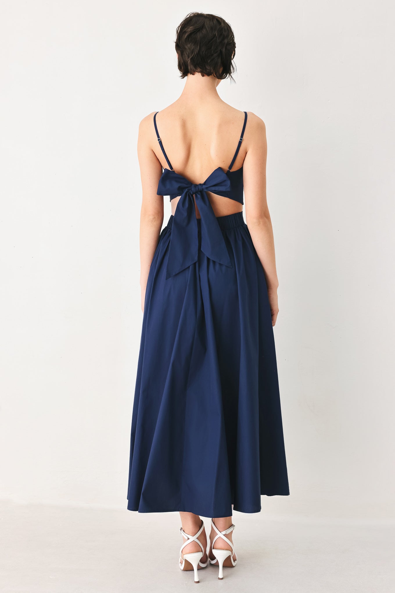 THE RIVIERA NIGHTS WOVEN MIDI DRESS