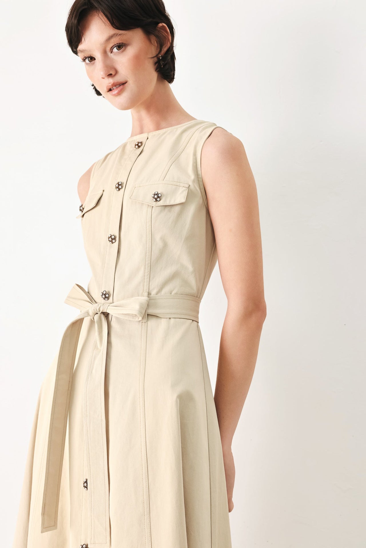 DUNE DAYDREAM WOVEN MIDI DRESS