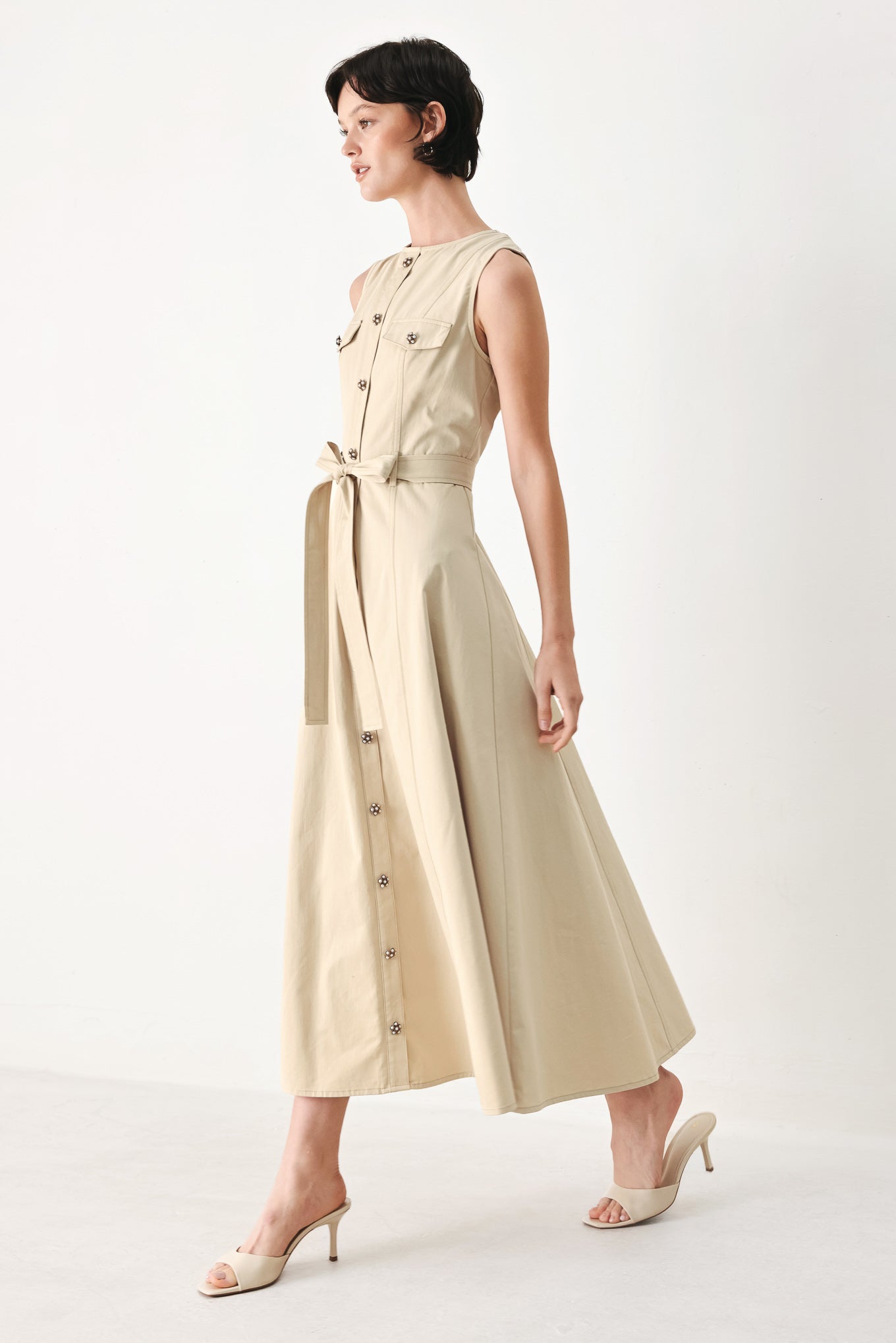 DUNE DAYDREAM WOVEN MIDI DRESS