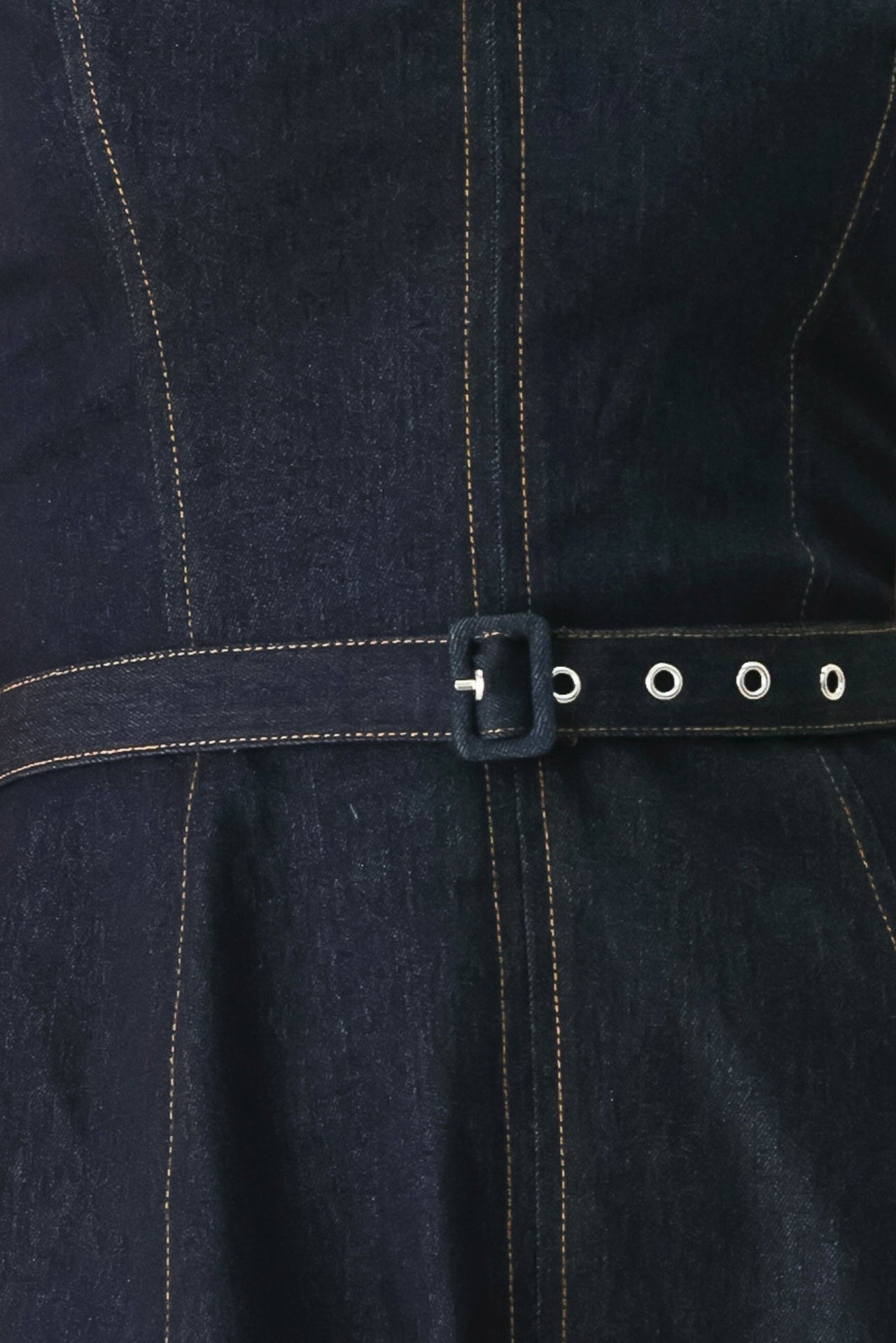 ICONIC INDIGO DENIM MIDI DRESS