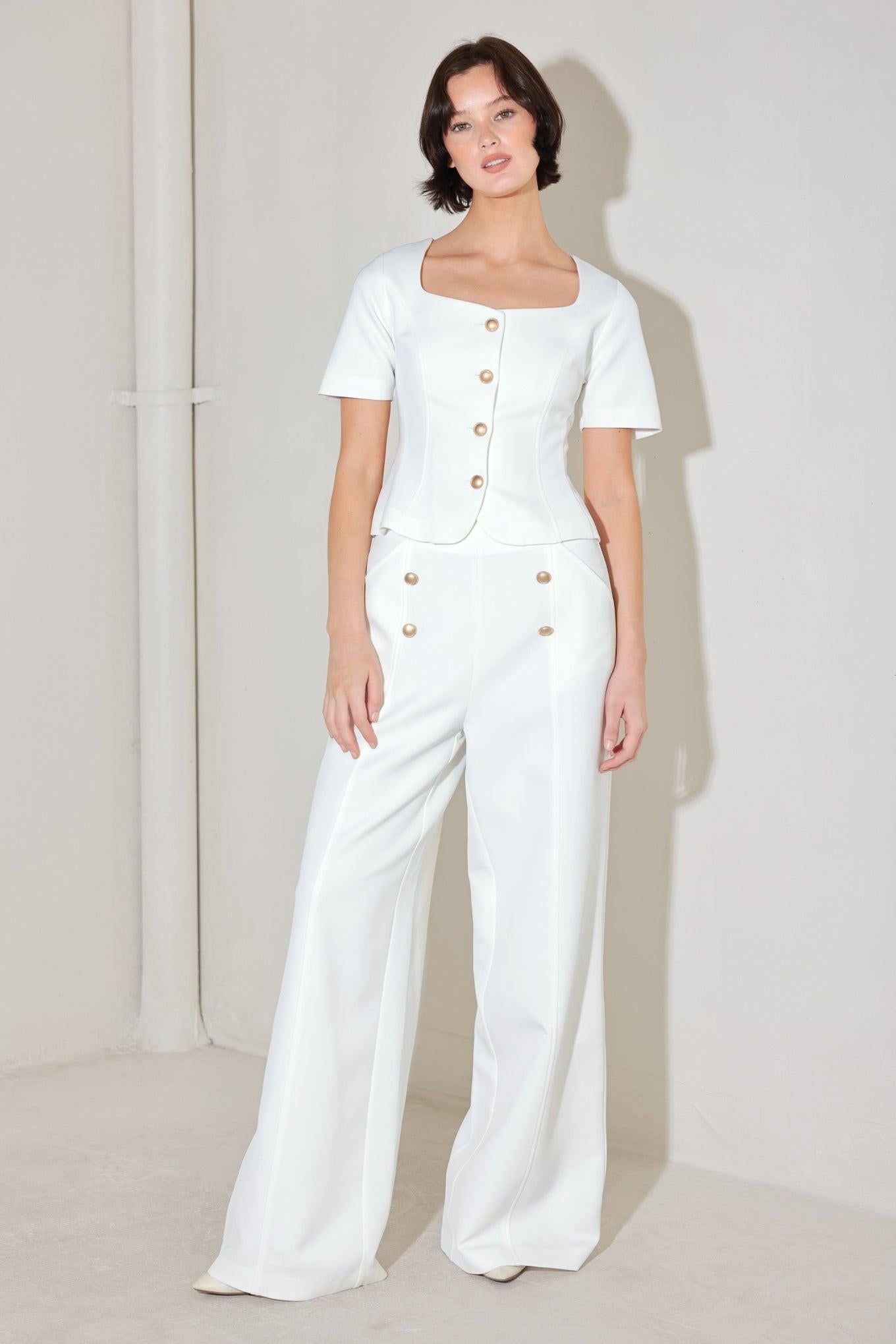 MINIMAL PRESTIGE WOVEN TOP