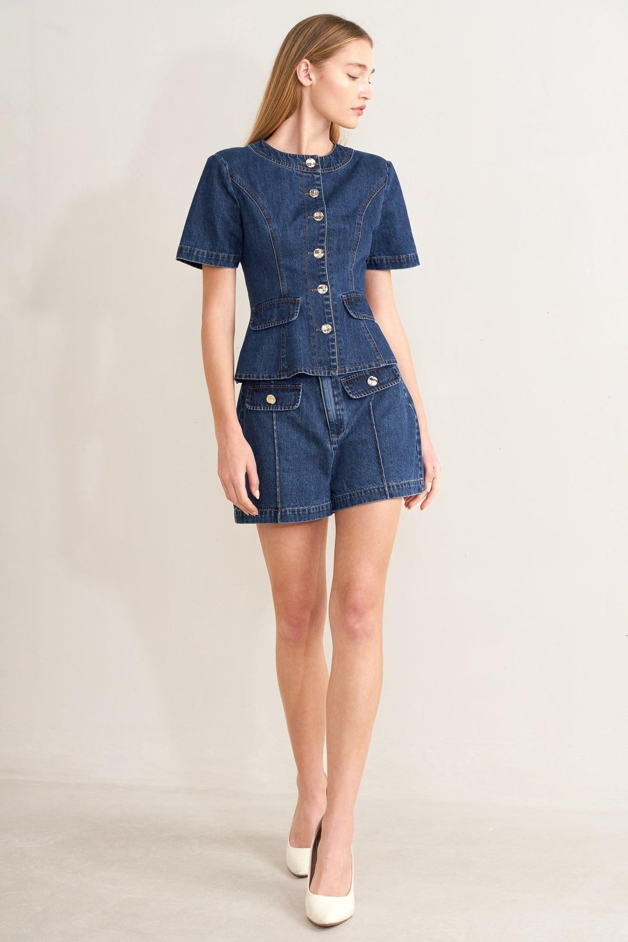 FOREVER STYLISH DENIM TOP