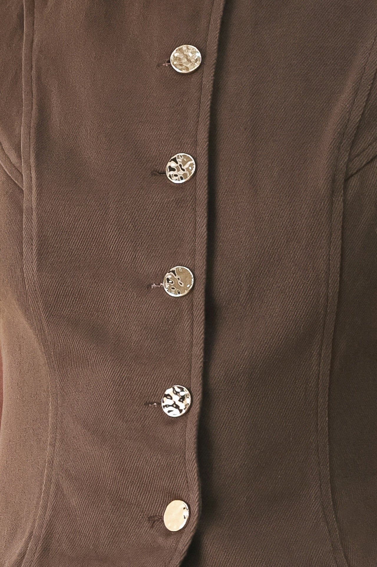 BROWN SUGAR STATEMENT WOVEN VEST