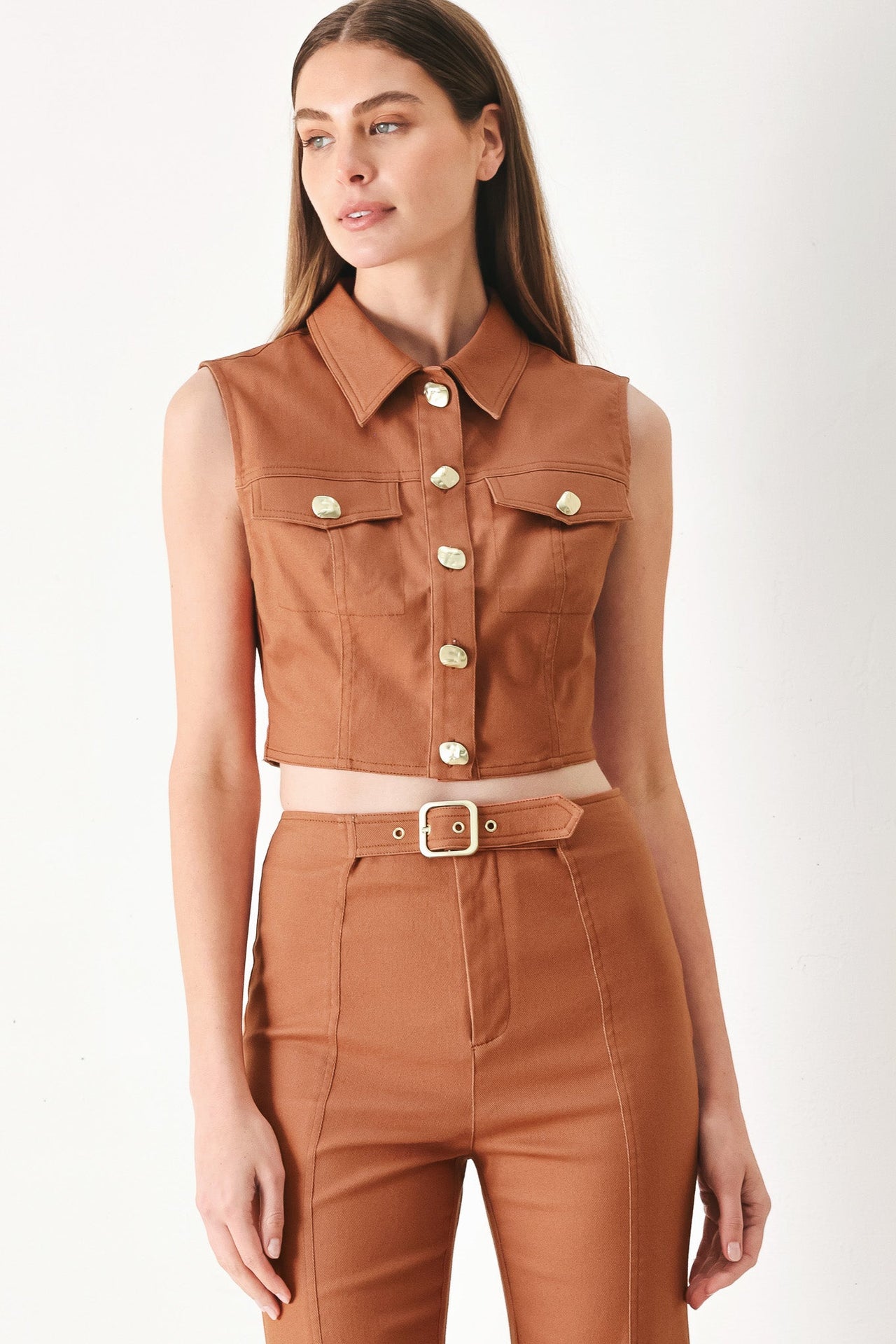 SAHARA EDIT WOVEN CROP TOP