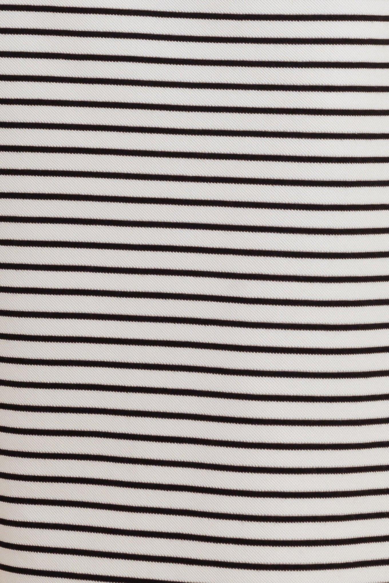 WINDING PATH STRIPED WOVEN SKIRT