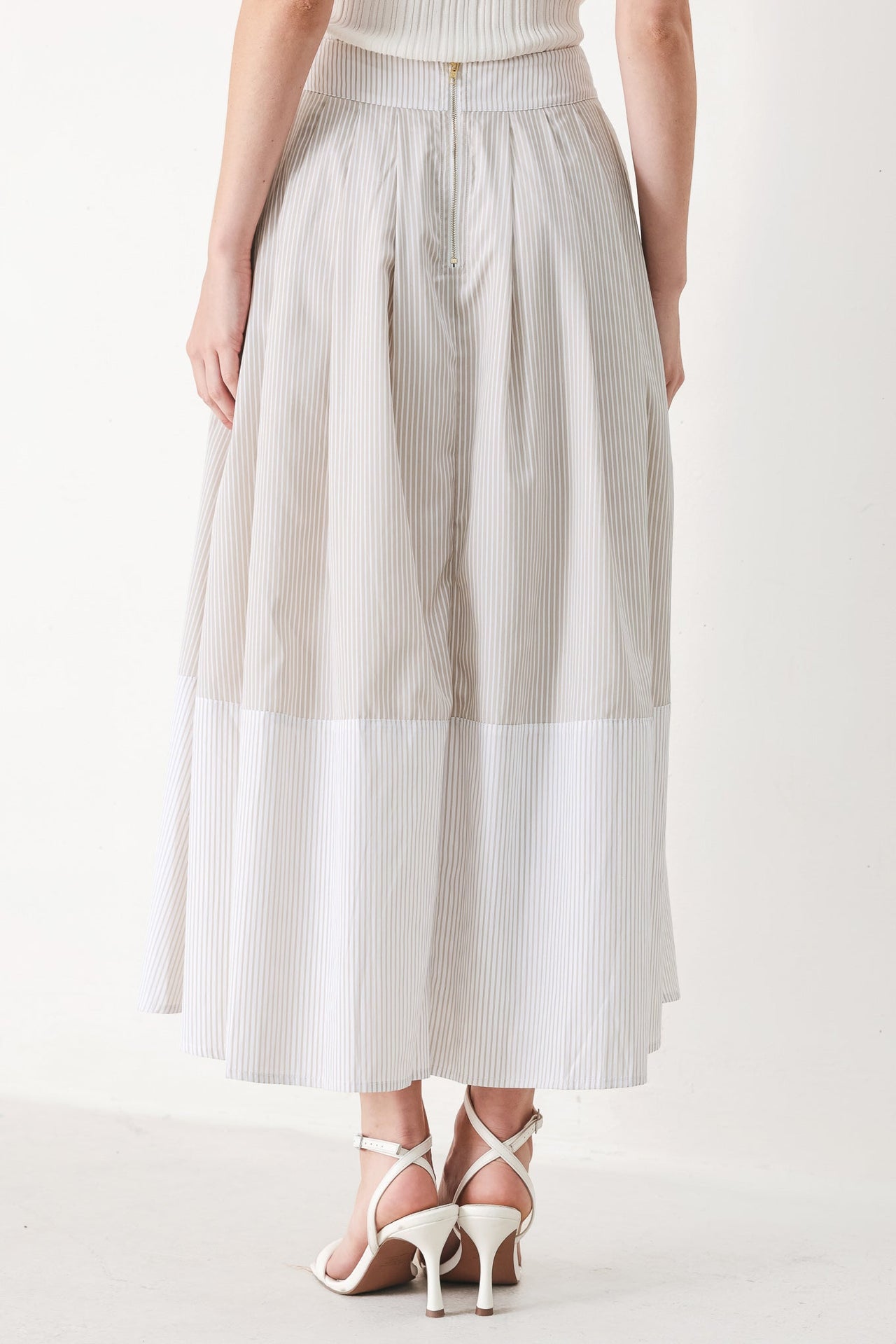 COASTAL LIGHT WOVEN MIDI SKIRT