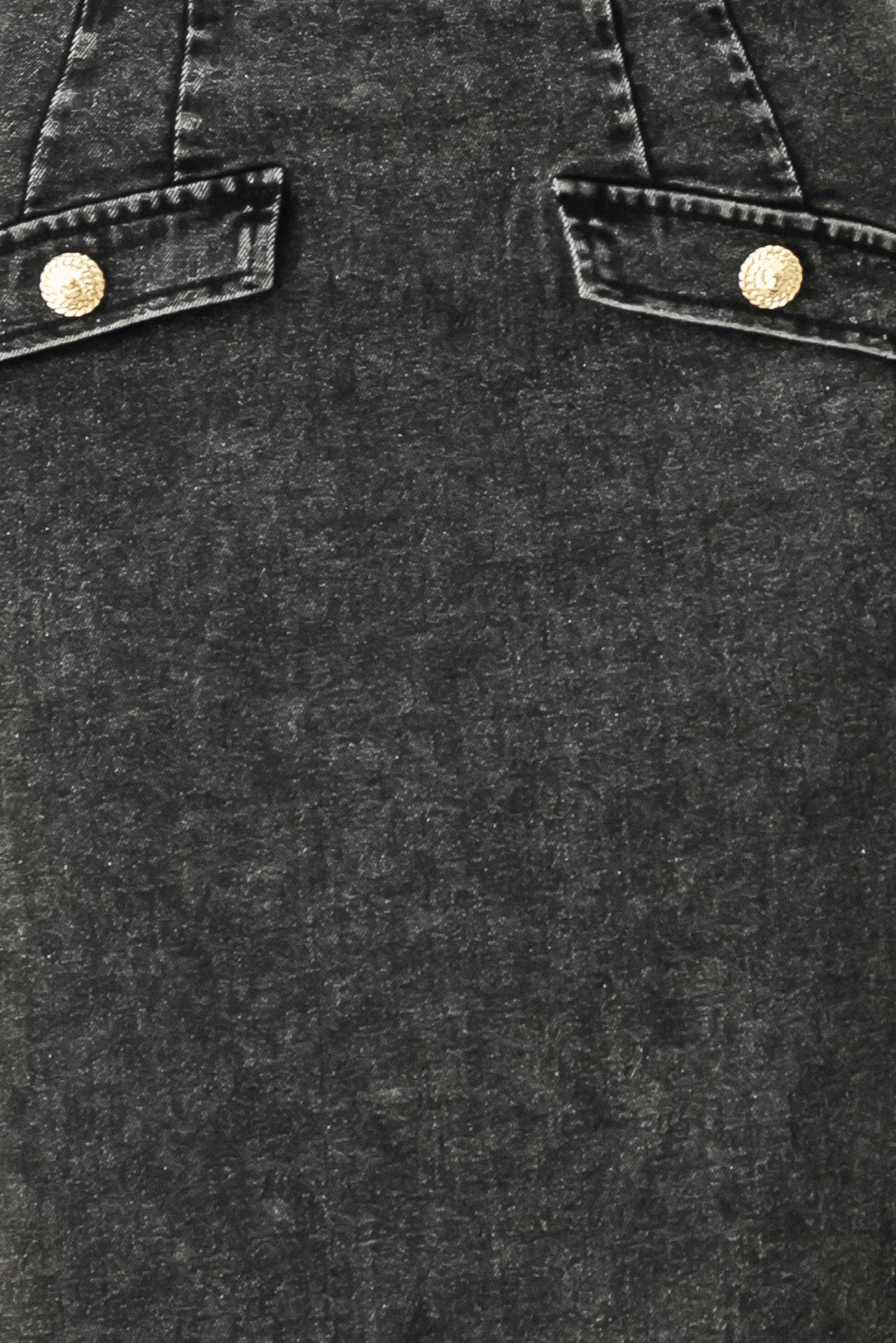 STONEWASHED DENIM MIDI PENCIL SKIRT