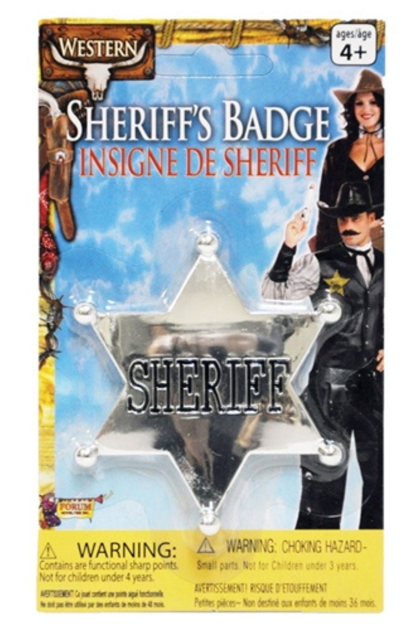Silver Sheriff's Badge Costume Accessory