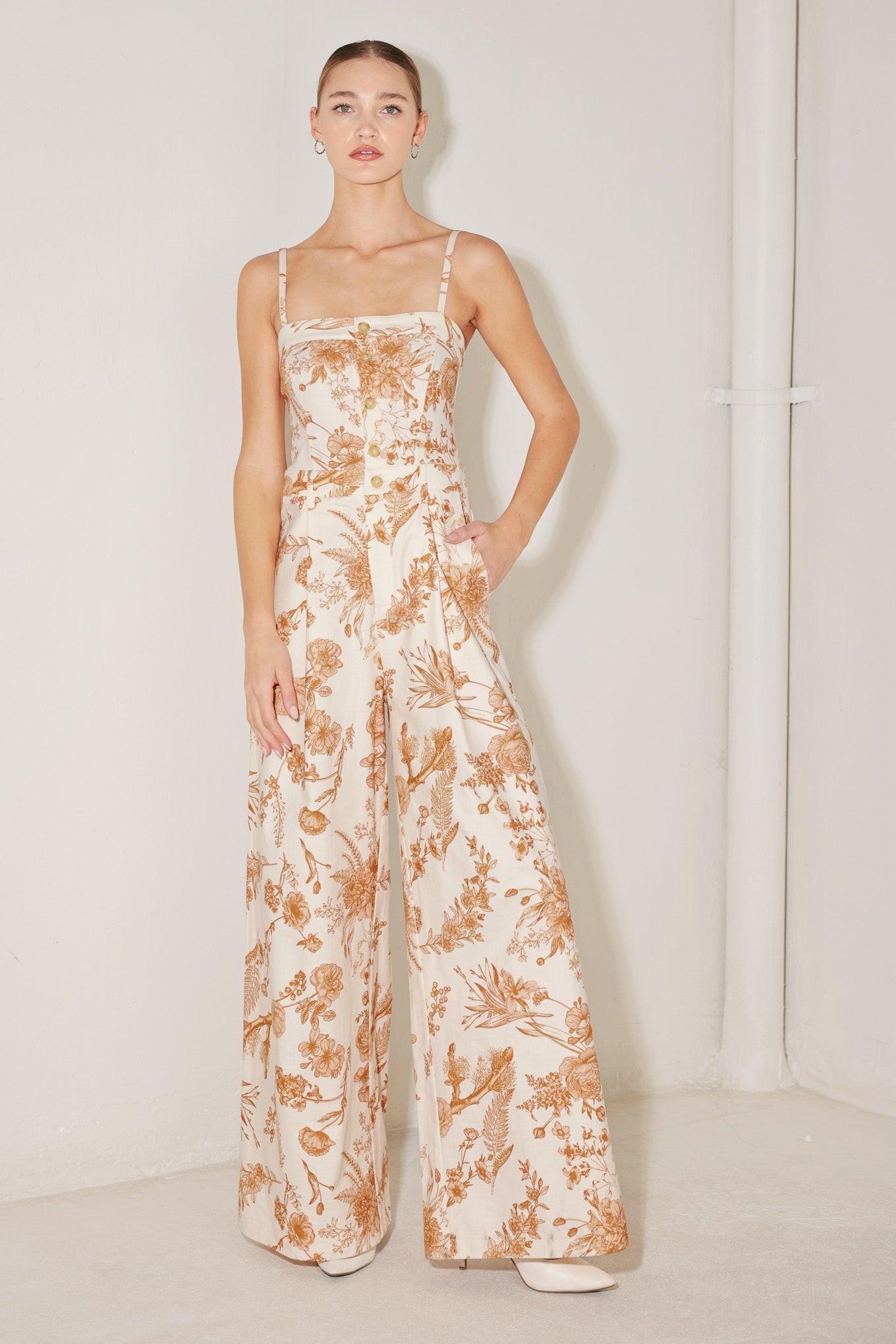 TUSCAN BOTANICA WOVEN JUMPSUIT