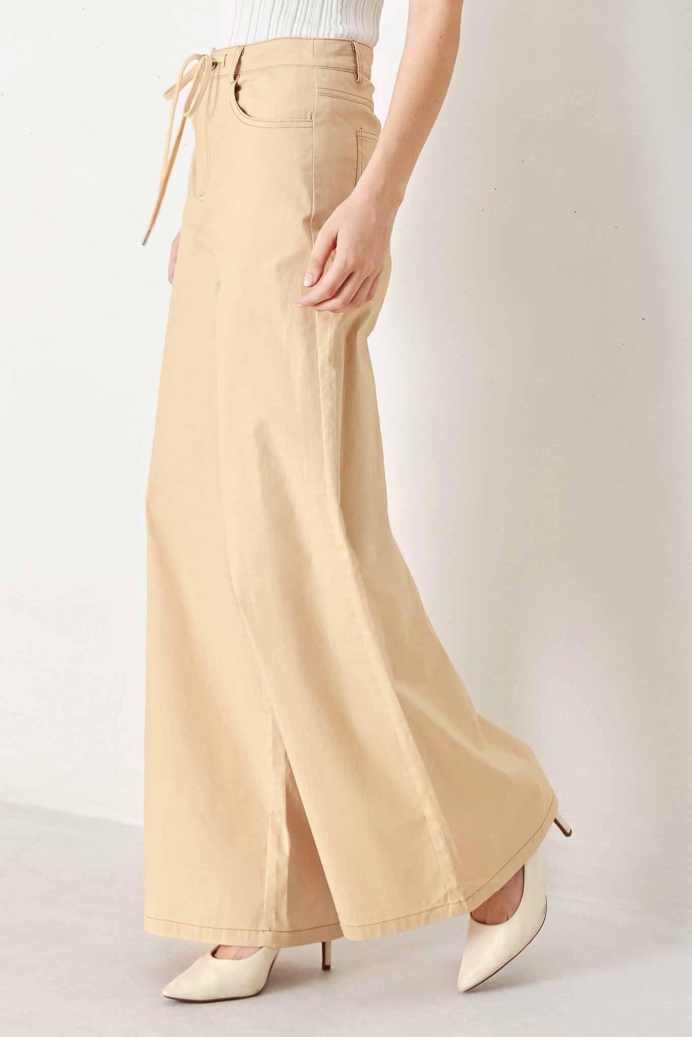 MODERN SAND WOVEN PANTS