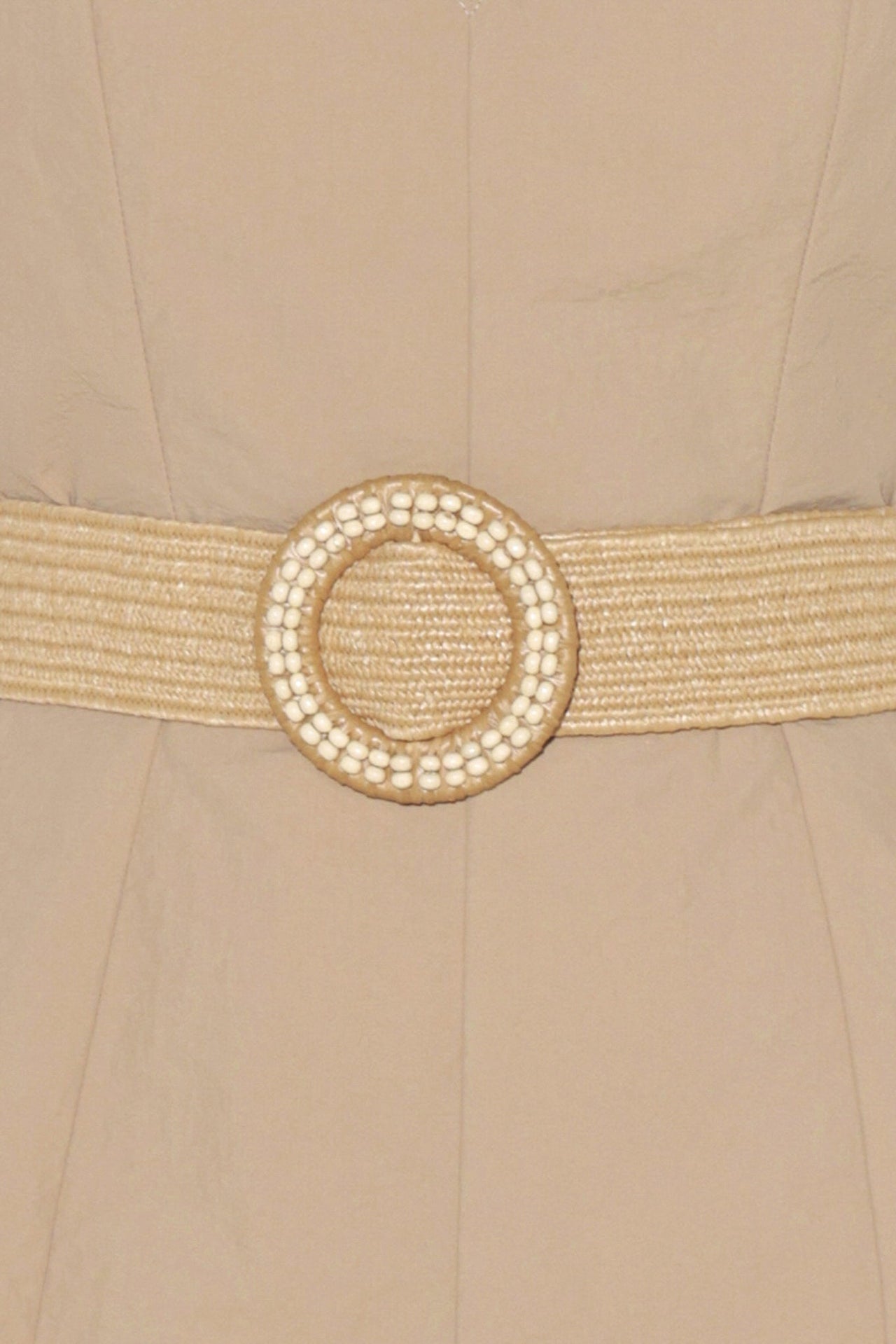 NEUTRAL GODDESS WOVEN JUMPSUIT