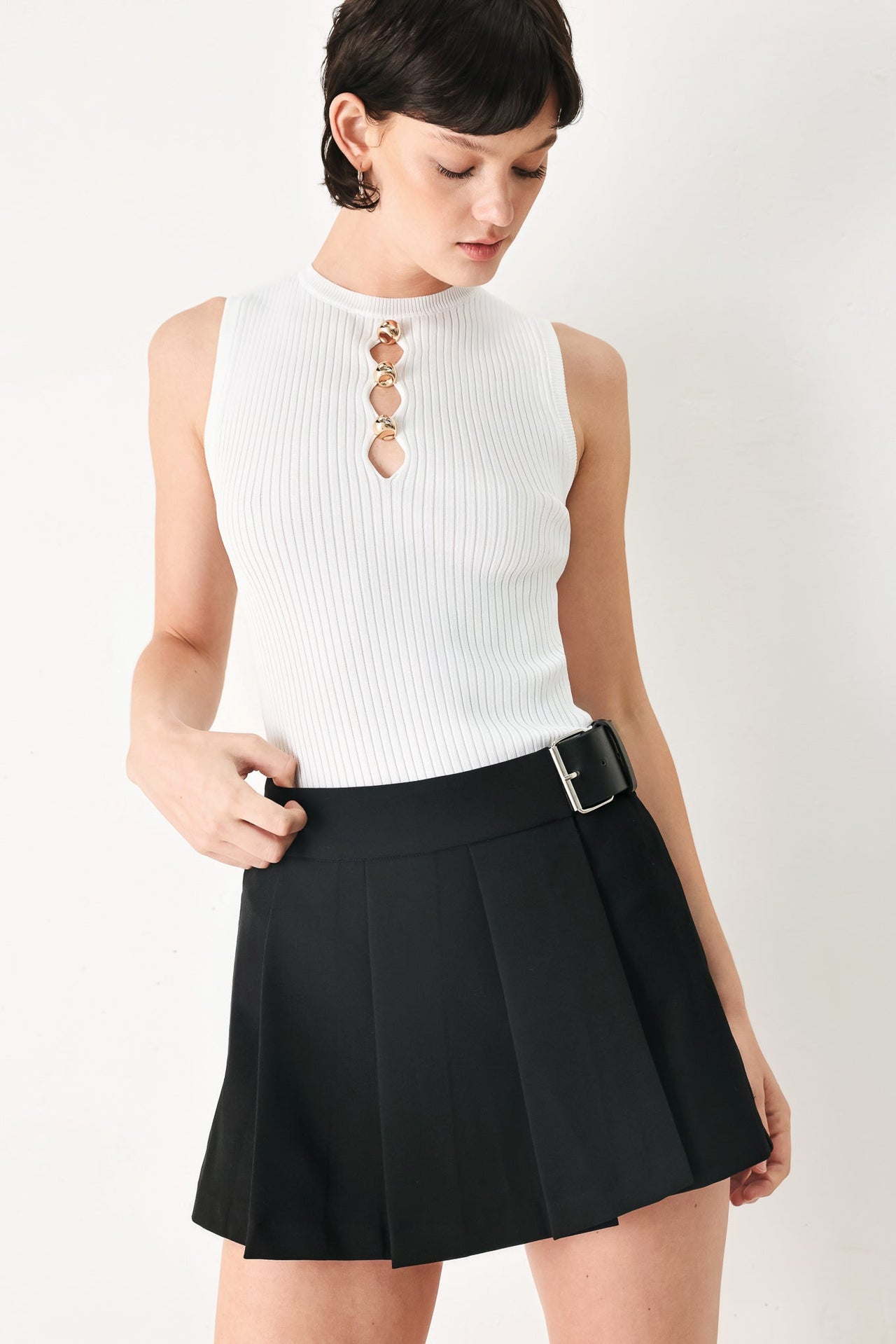 NOIR FLIRT DENIM SKORT