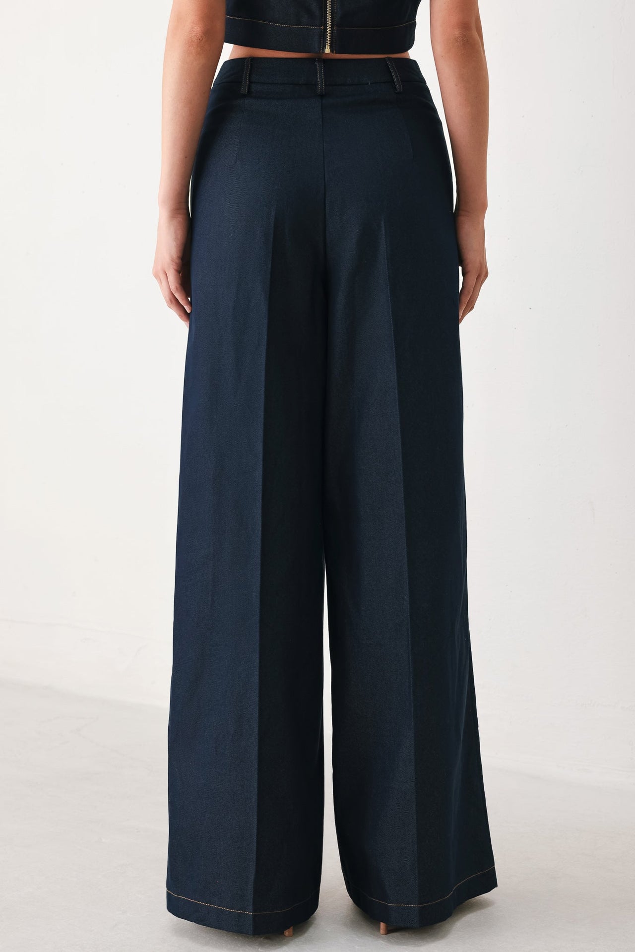 YACHT CLUB WOVEN WIDE LEG PANTS
