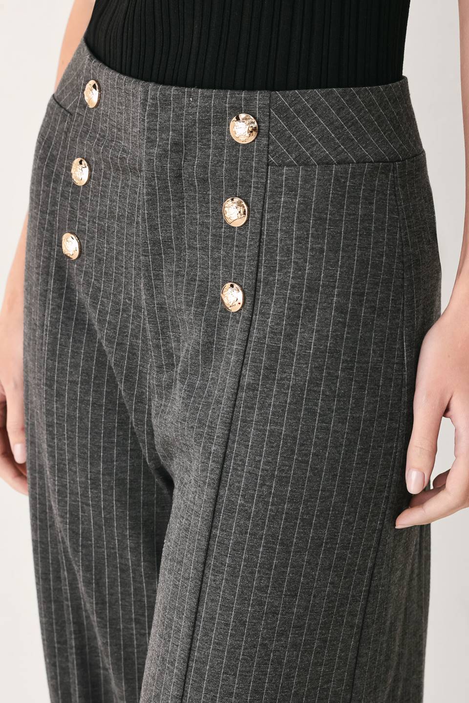 MODERN PINSTRIPE WOVEN PANTS