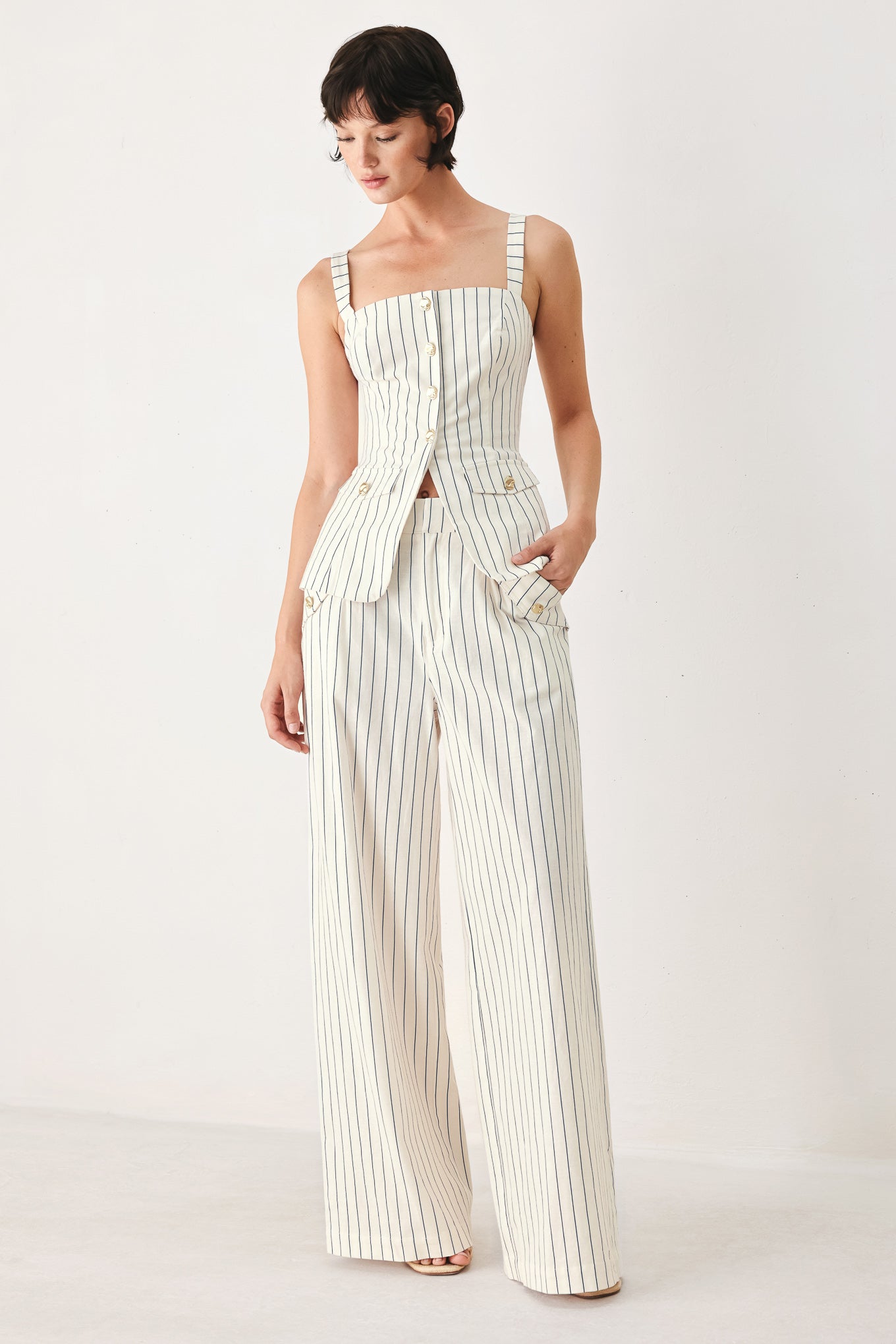 SUTTON STRIPE WOVEN PANTS