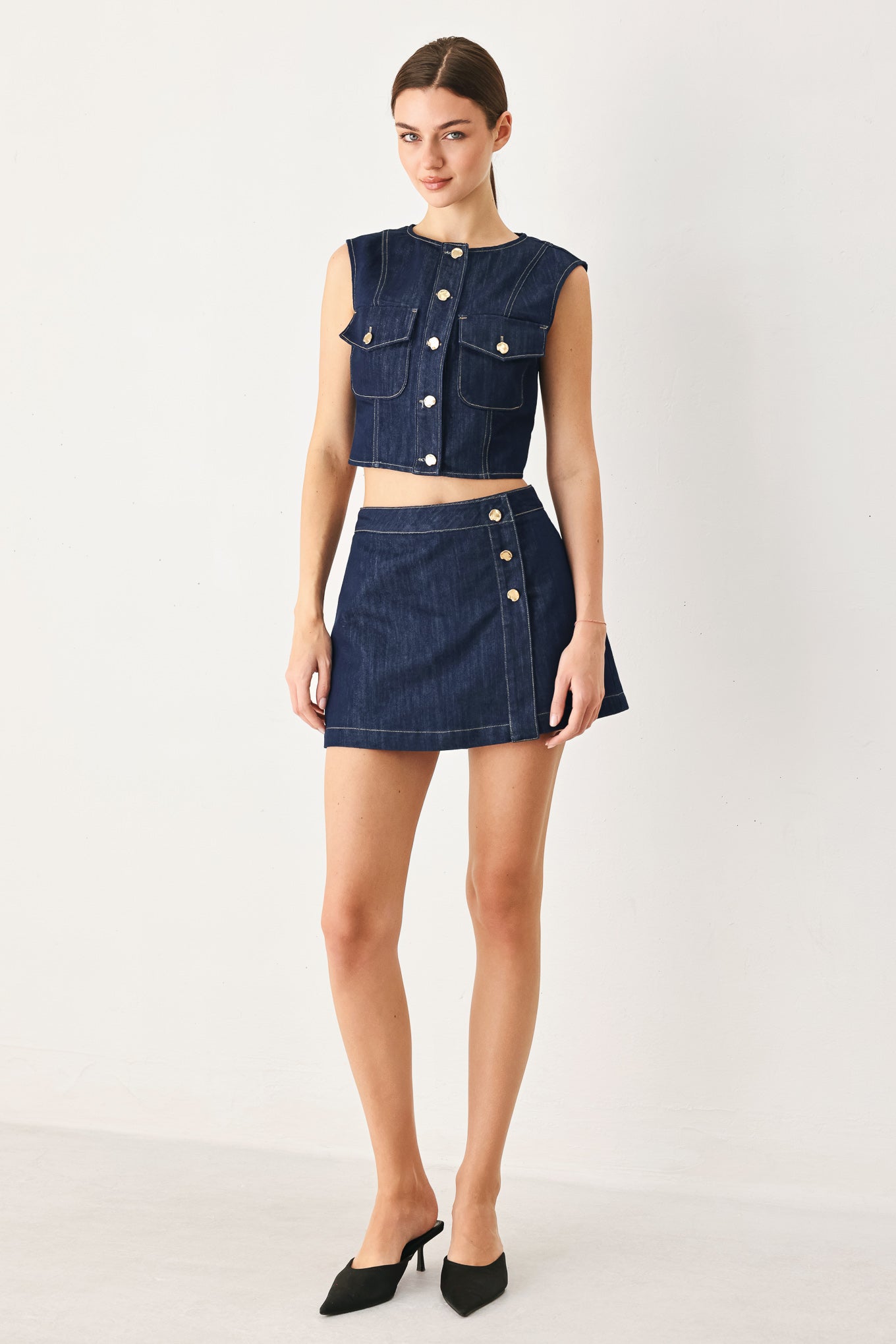 ICONIC INDIGO DENIM SKORT