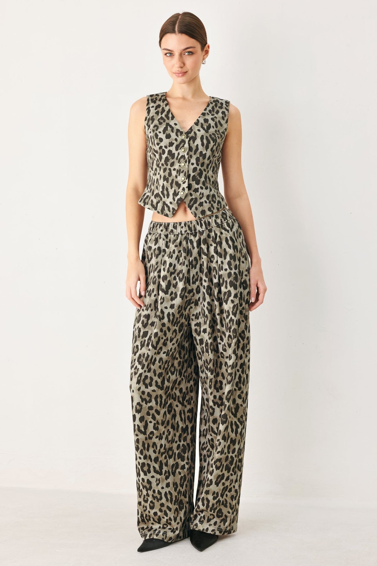 LEOPARD LUXE WOVEN PANTS