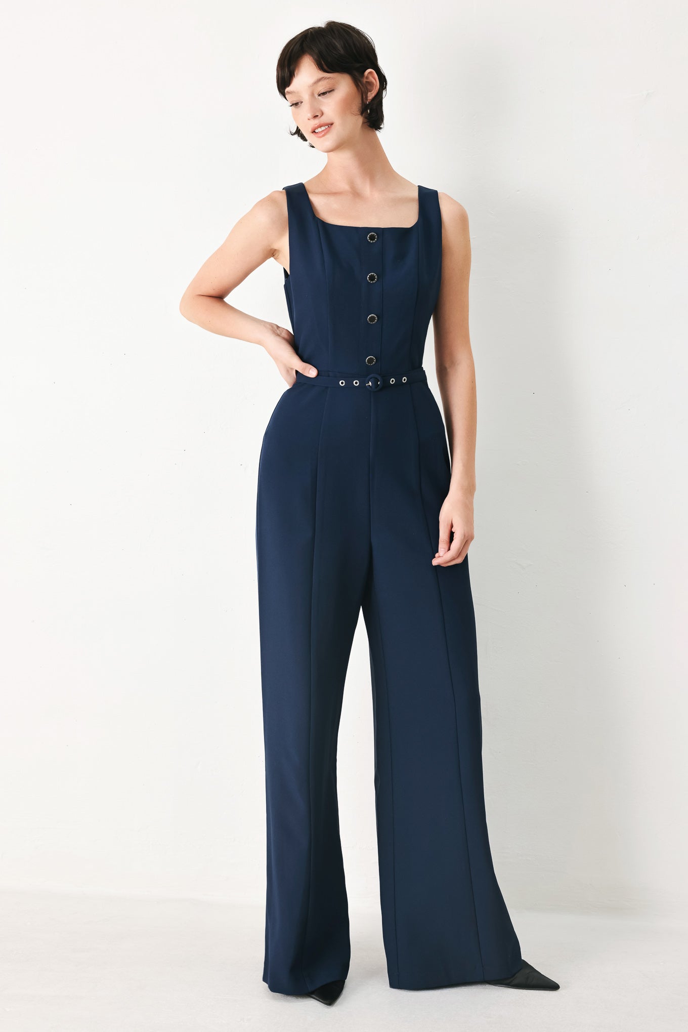 AFTER HOURS ELEGANCE WOVEN JUMPSUIT