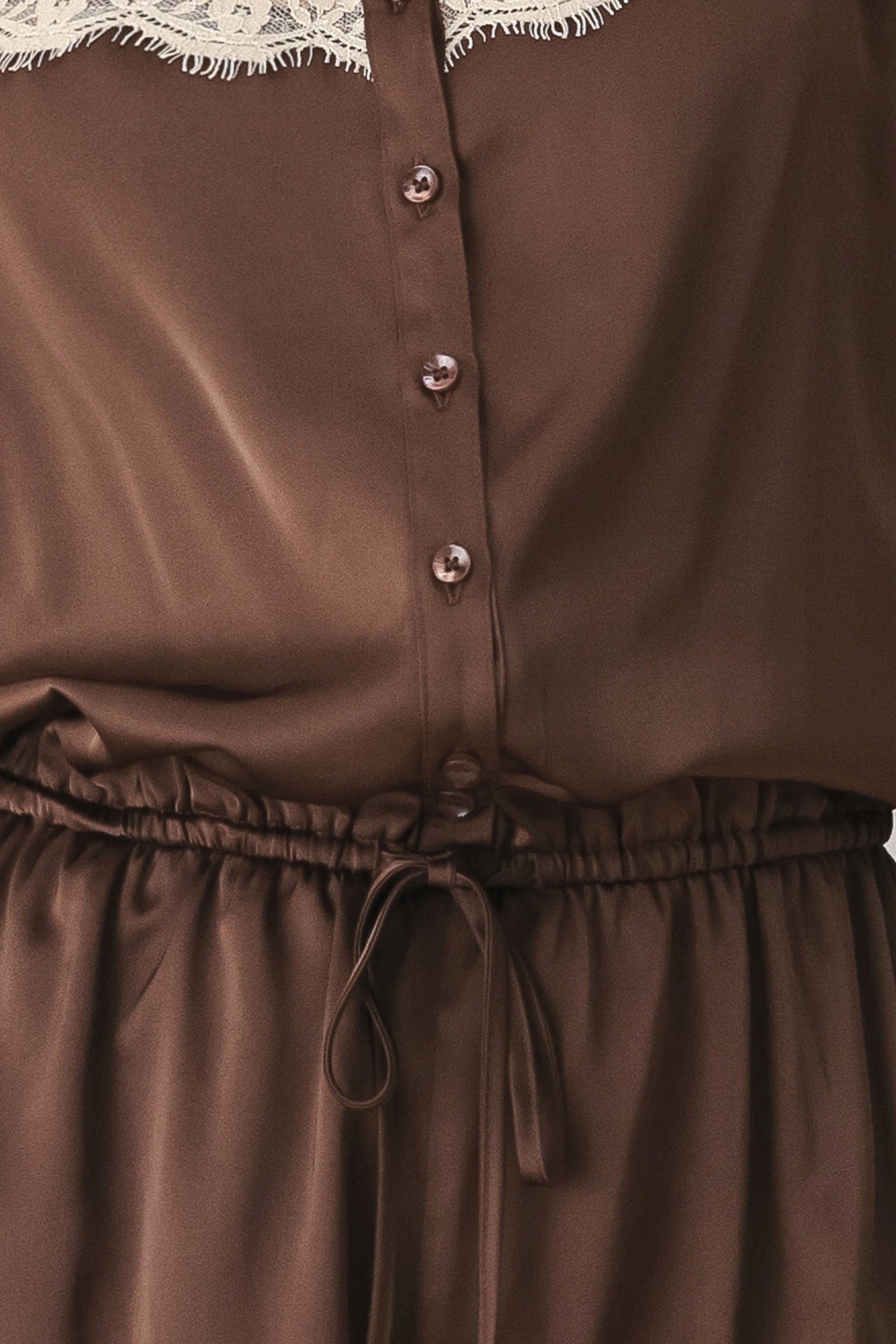VINTAGE MOCHA WOVEN ROMPER