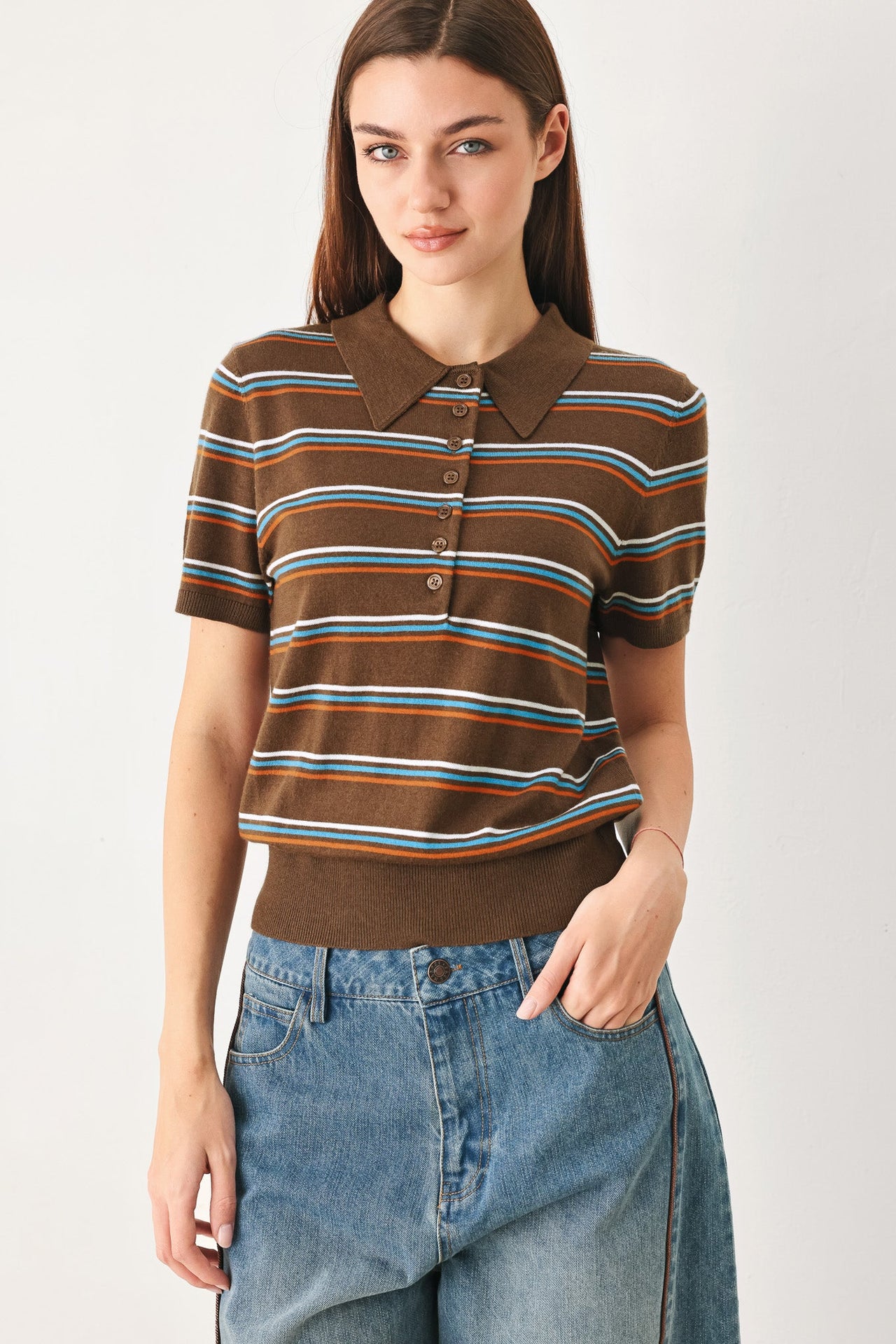 PRETTY IN PARADISE POLO TOP