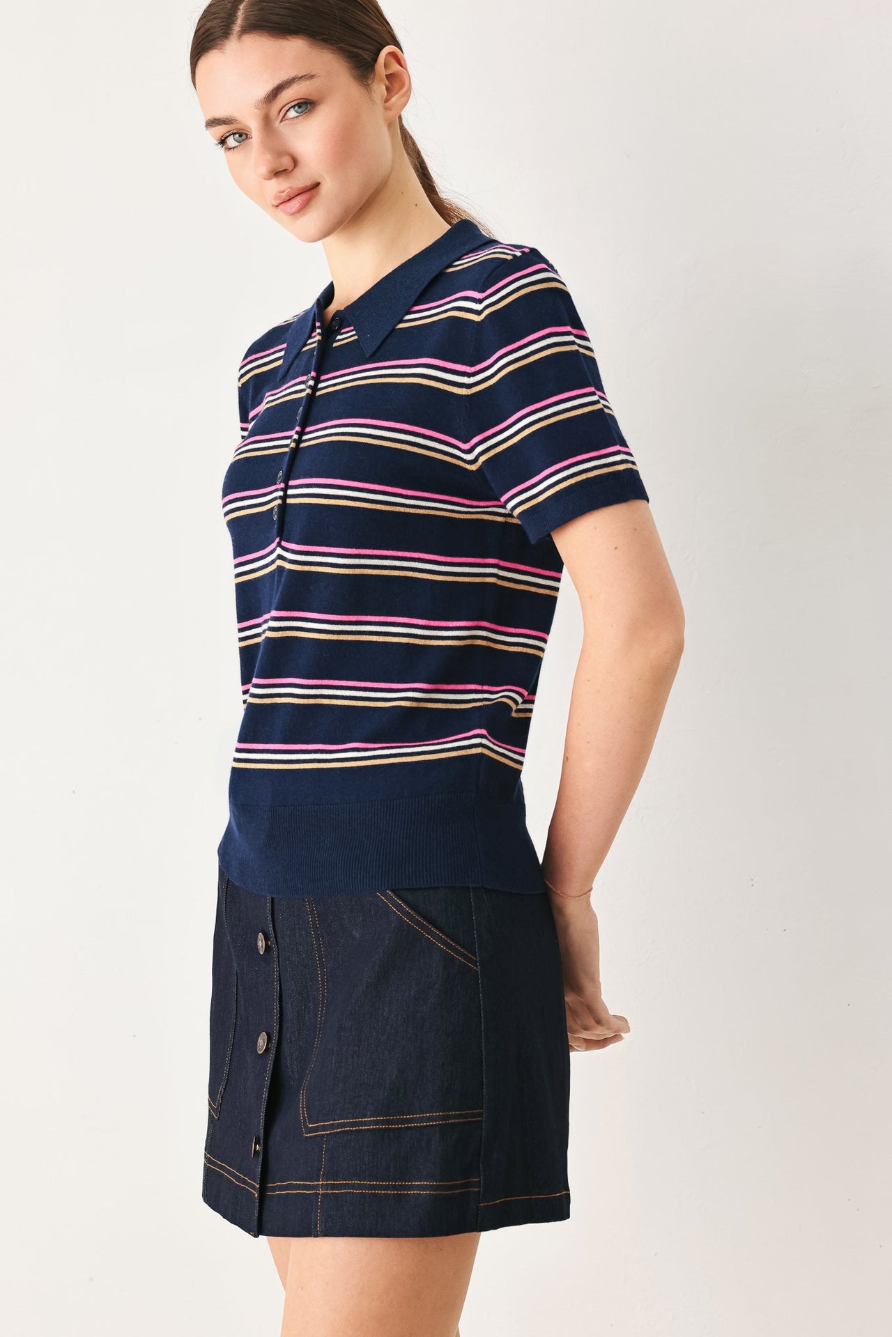 PRETTY IN PARADISE POLO TOP