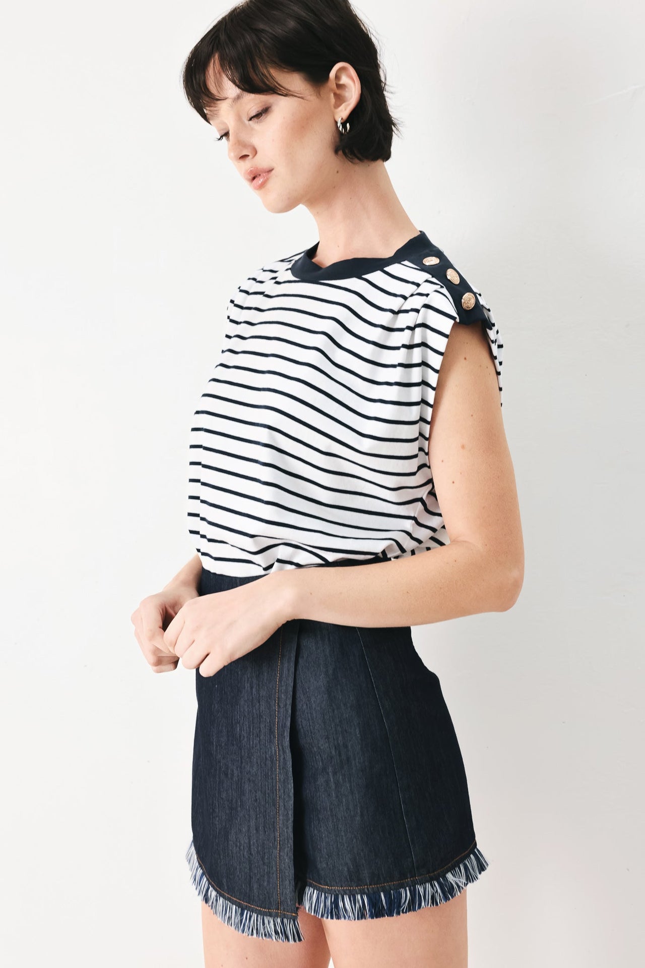 EVERYDAY COOL STRIP KNIT TOP
