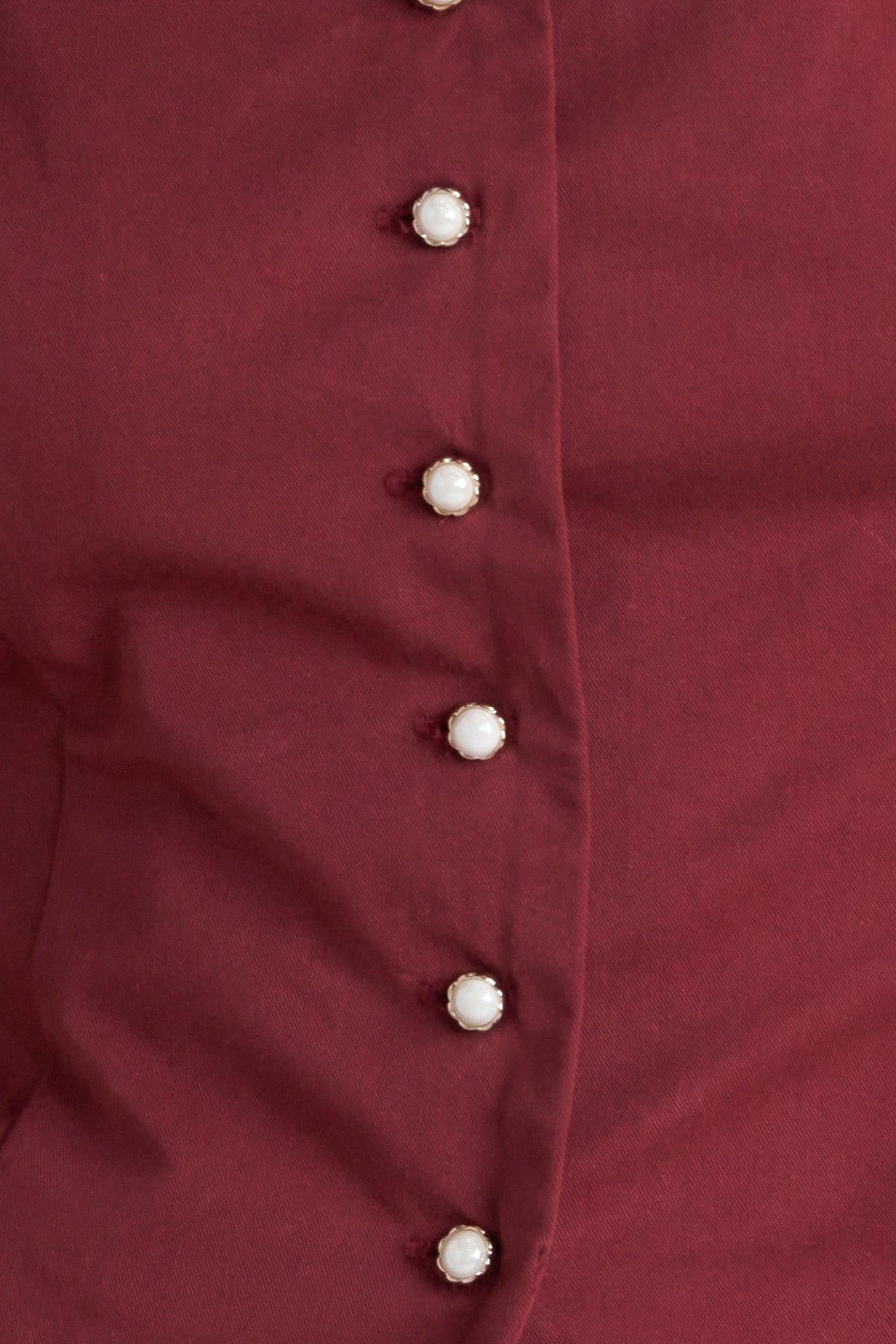 AMOUR SCALLOP WOVEN TOP