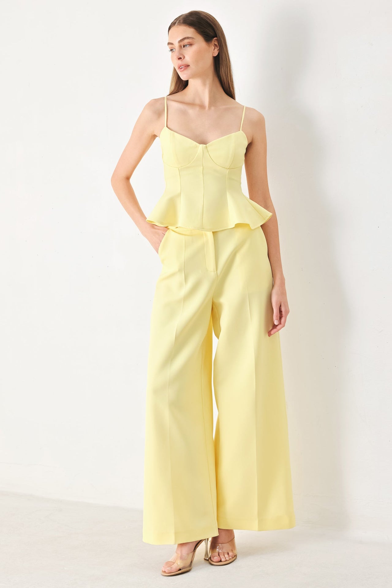 SWEET SUNSHINE WOVEN CAMI TOP